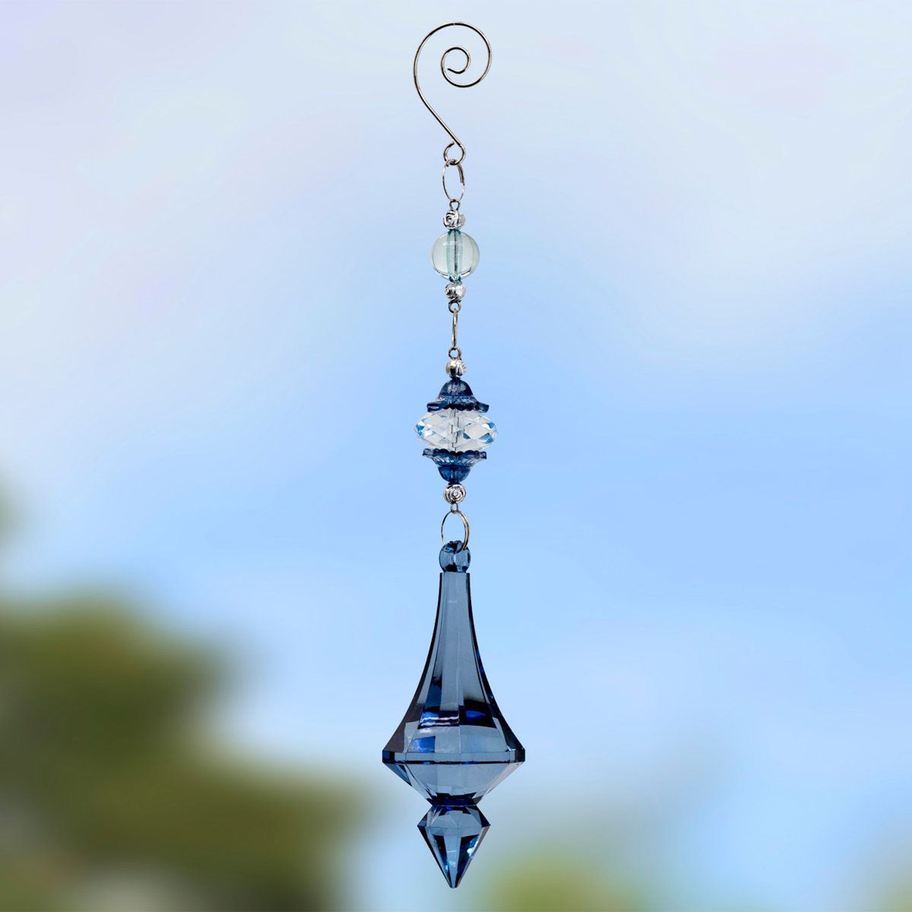 Hanging Acrylic Suncatcher Ornaments In 6 Assorted Colors  Set Of 6 3