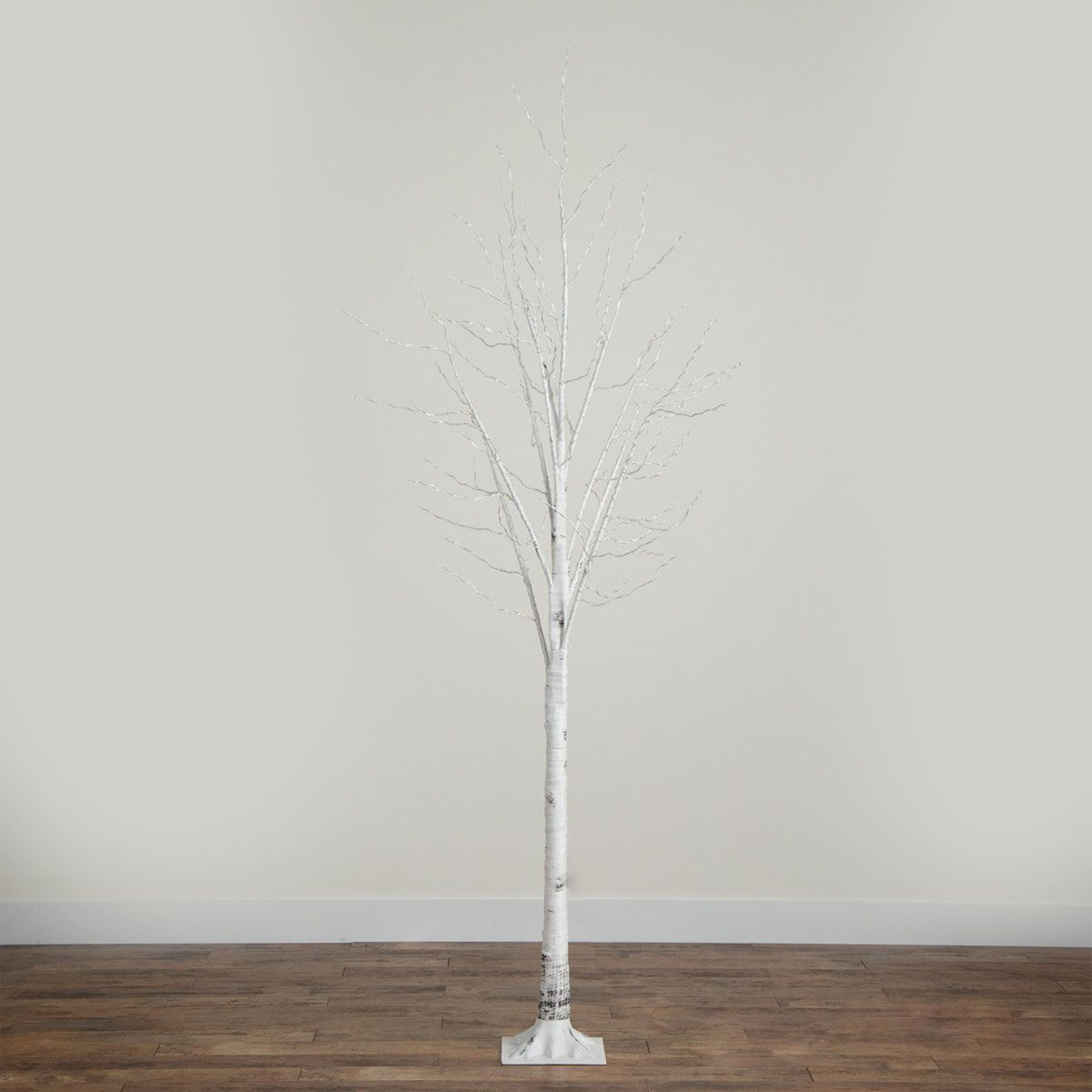 8 Ft PreLit Artificial White Birch Tree With 500 Warm White LED Lights 5
