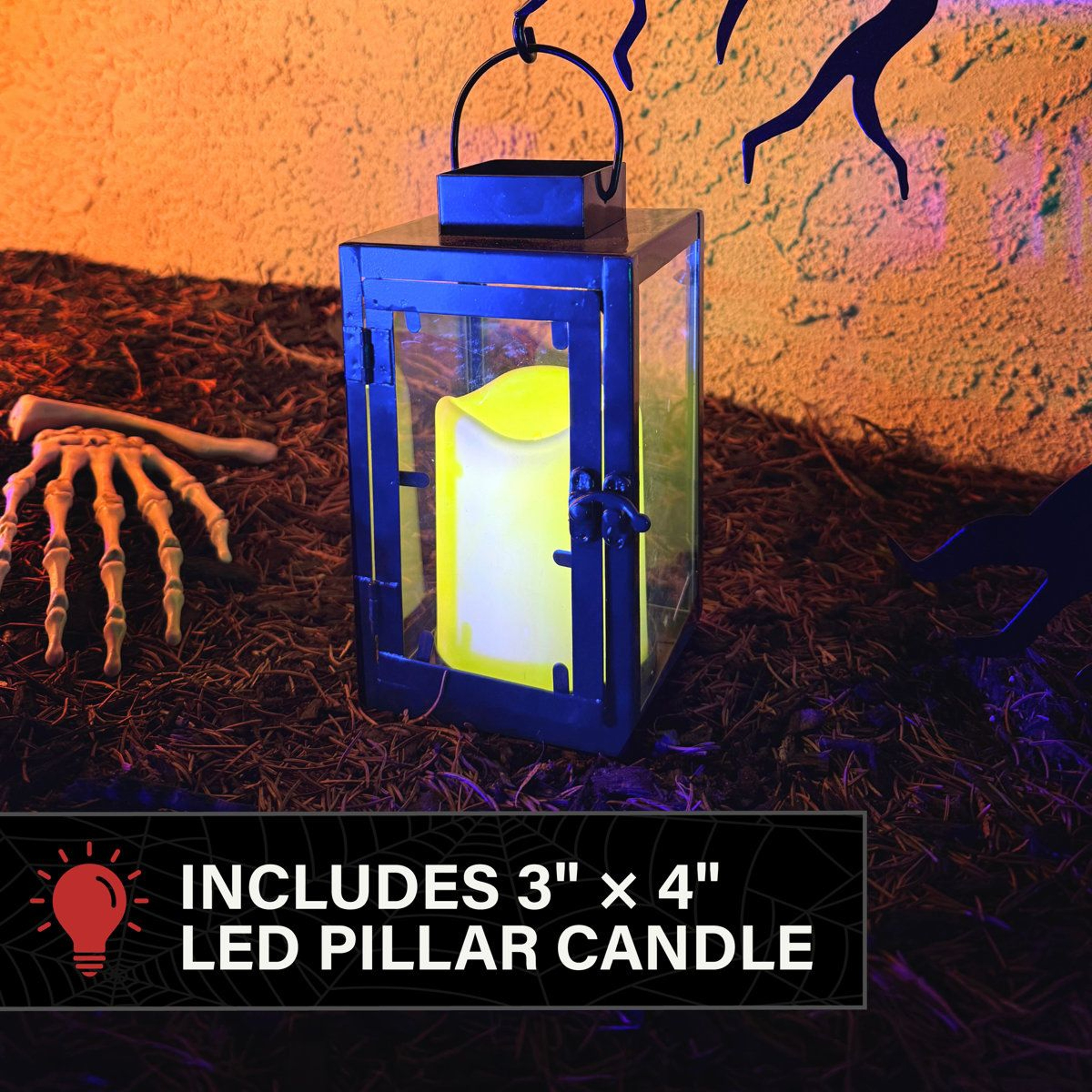 24Inch LED Spooky Halloween Tree With Owl And Lantern Decoration 2