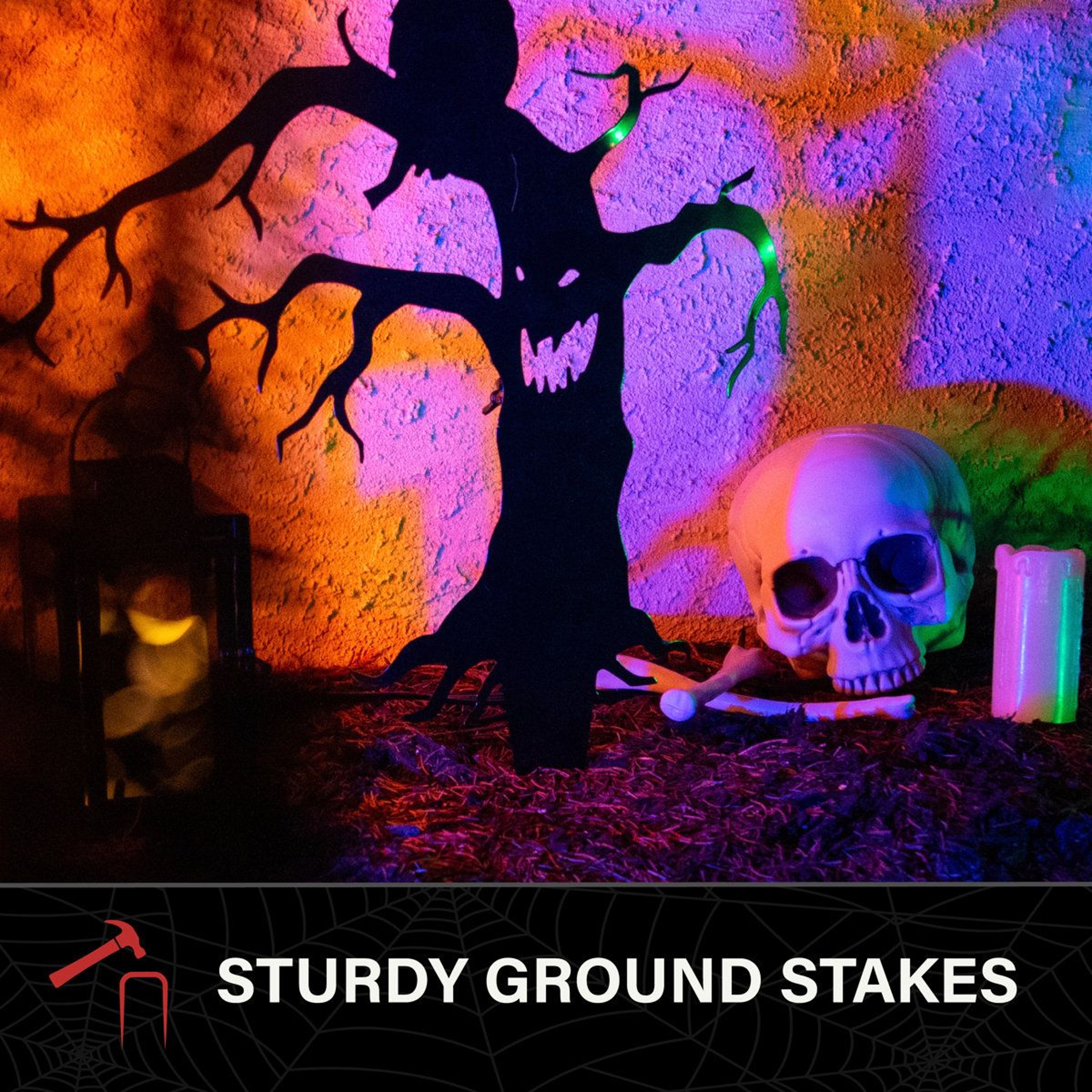 24Inch LED Spooky Halloween Tree With Owl And Lantern Decoration 1