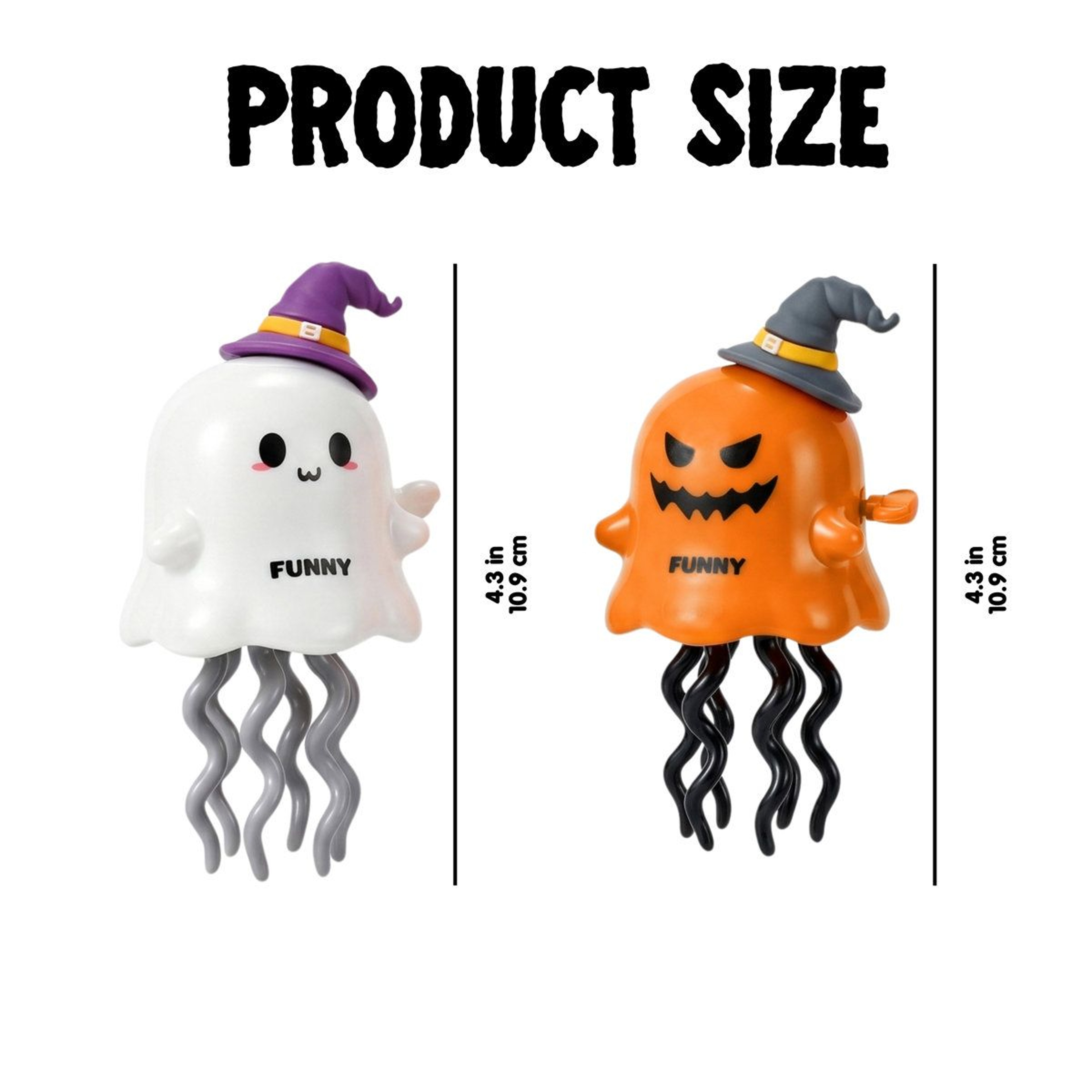 Halloween Wind Up Pumpkin And Ghost Toys  Multicolor Plastic Halloween Novelties 1