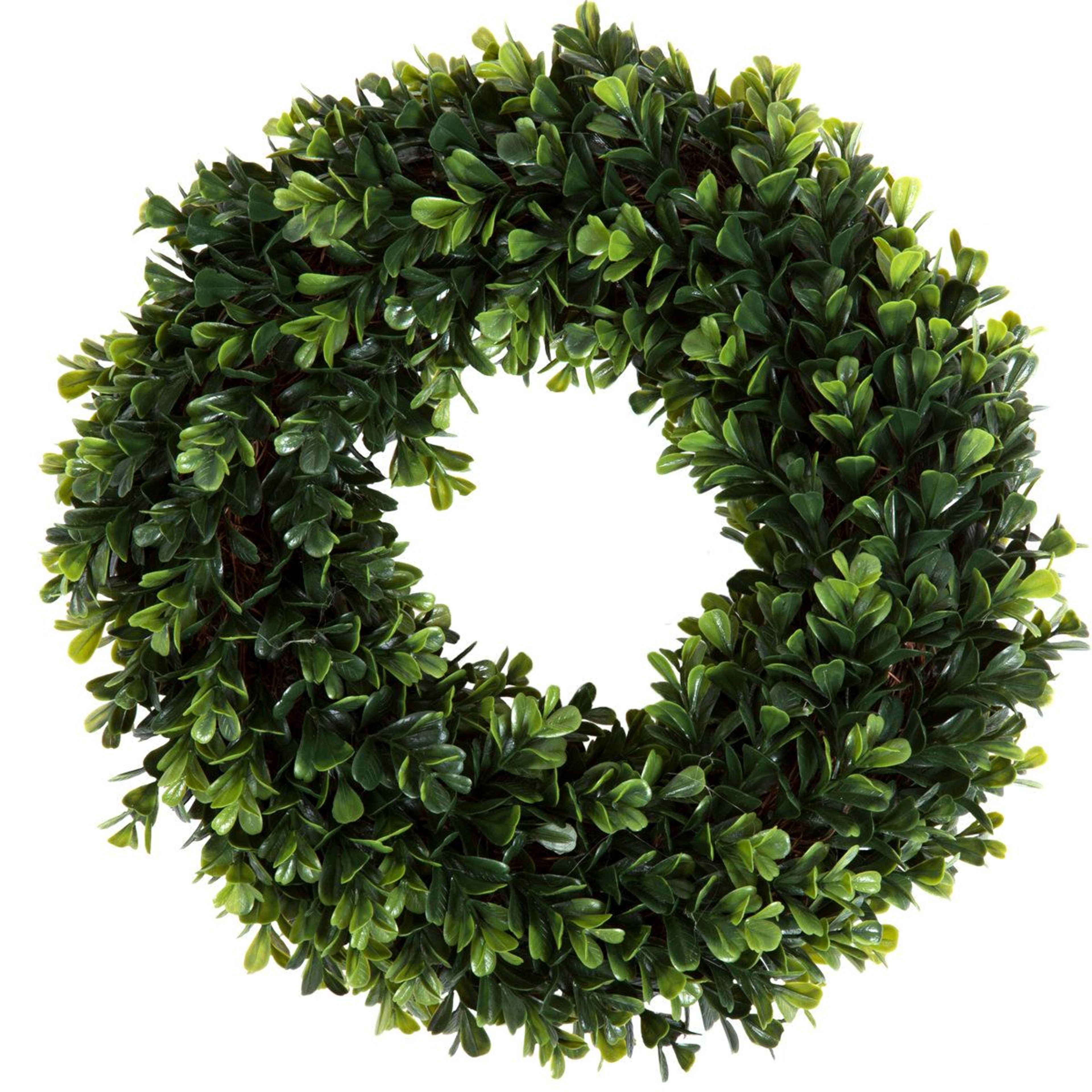 12Inch Artificial Boxwood Wreath UVResistant Greenery For Indoor And Outdoor Decor 0
