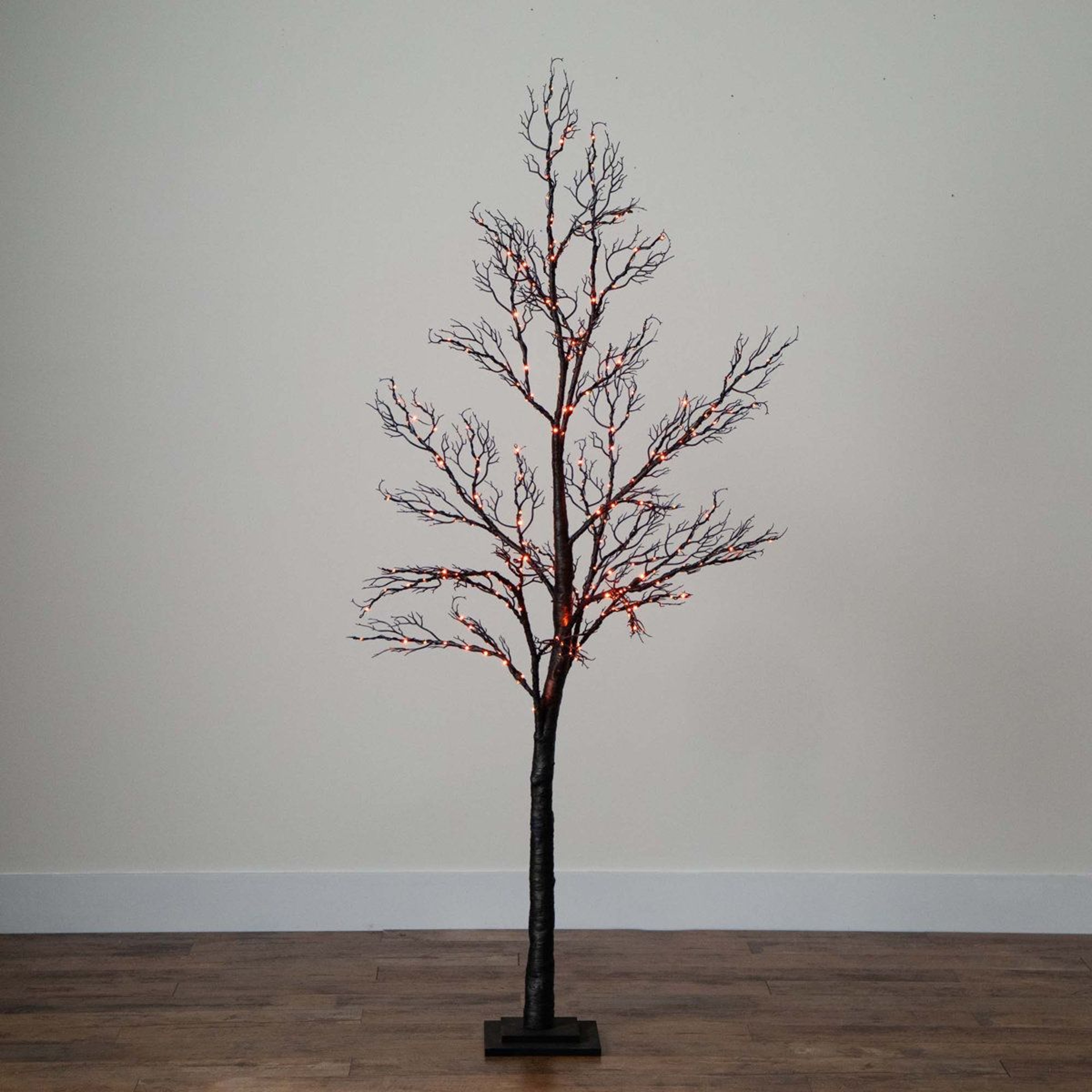 6 Ft PreLit Halloween Twig Tree With 320 Orange And Purple LED Lights 8
