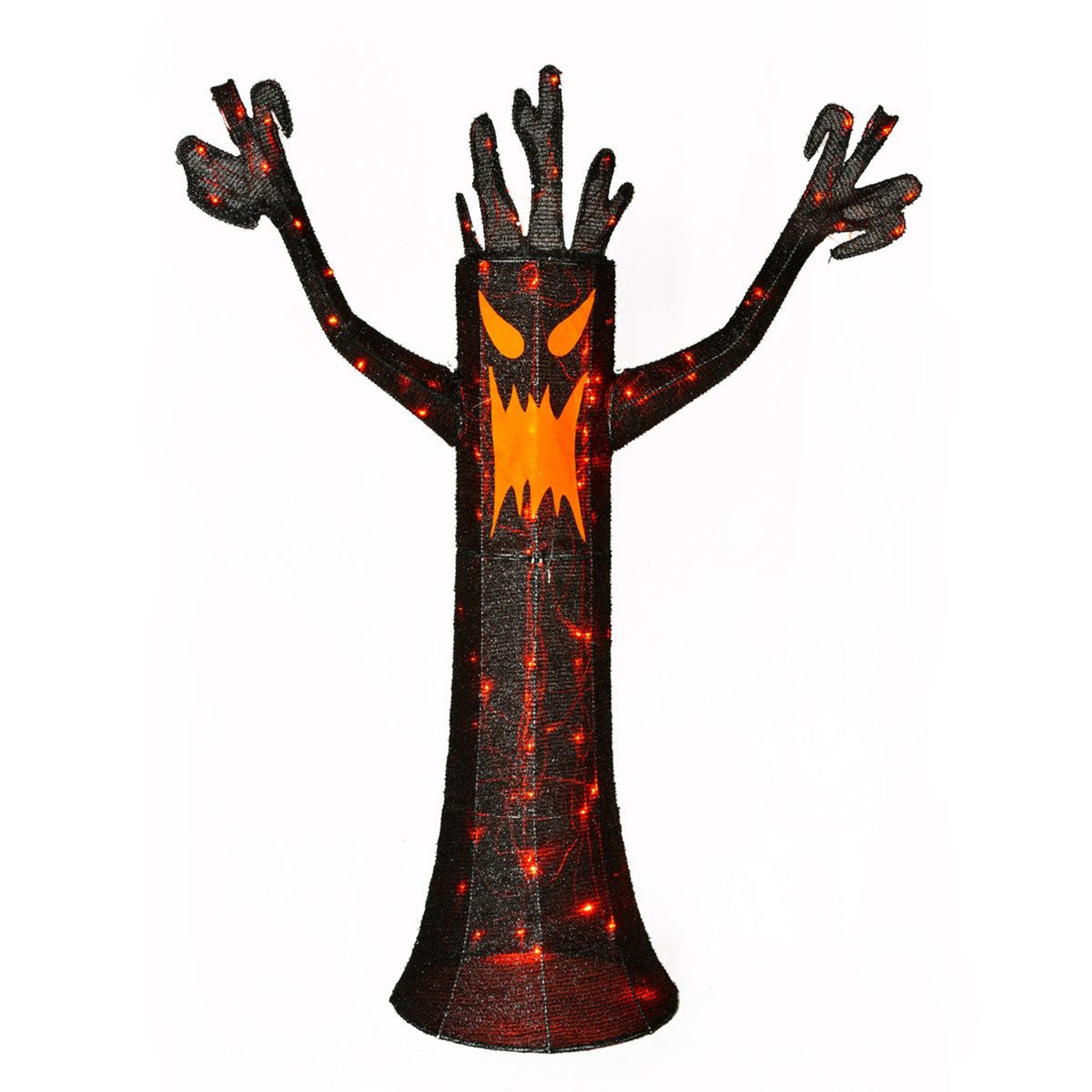 48Inch PreLit Scary Halloween Tree Outdoor Decoration 0