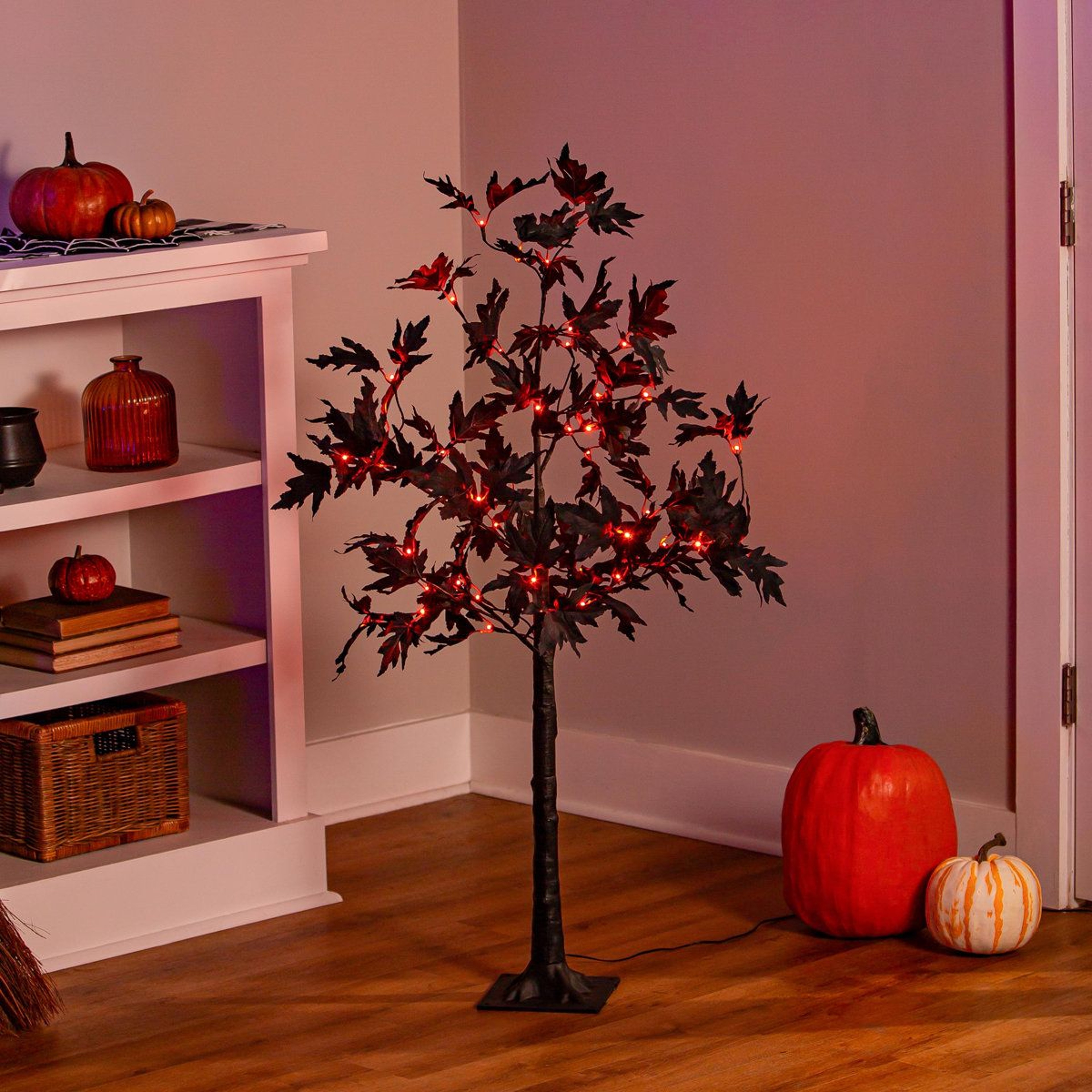 48Inch Halloween LED Color Changing Maple Tree With Remote And Timer 1