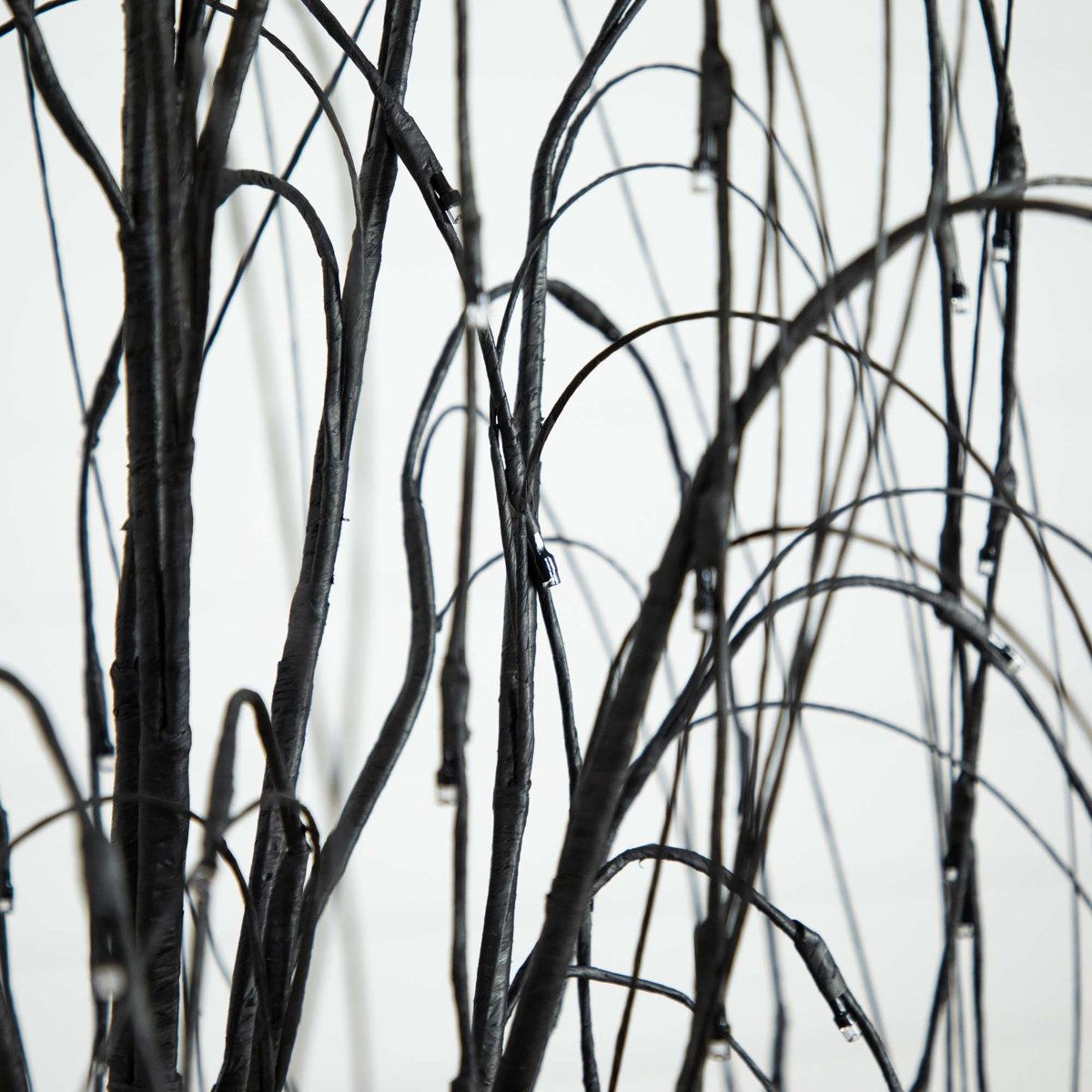 6 Ft PreLit Halloween Black Willow Tree With 160 Orange And Purple LED Lights 5