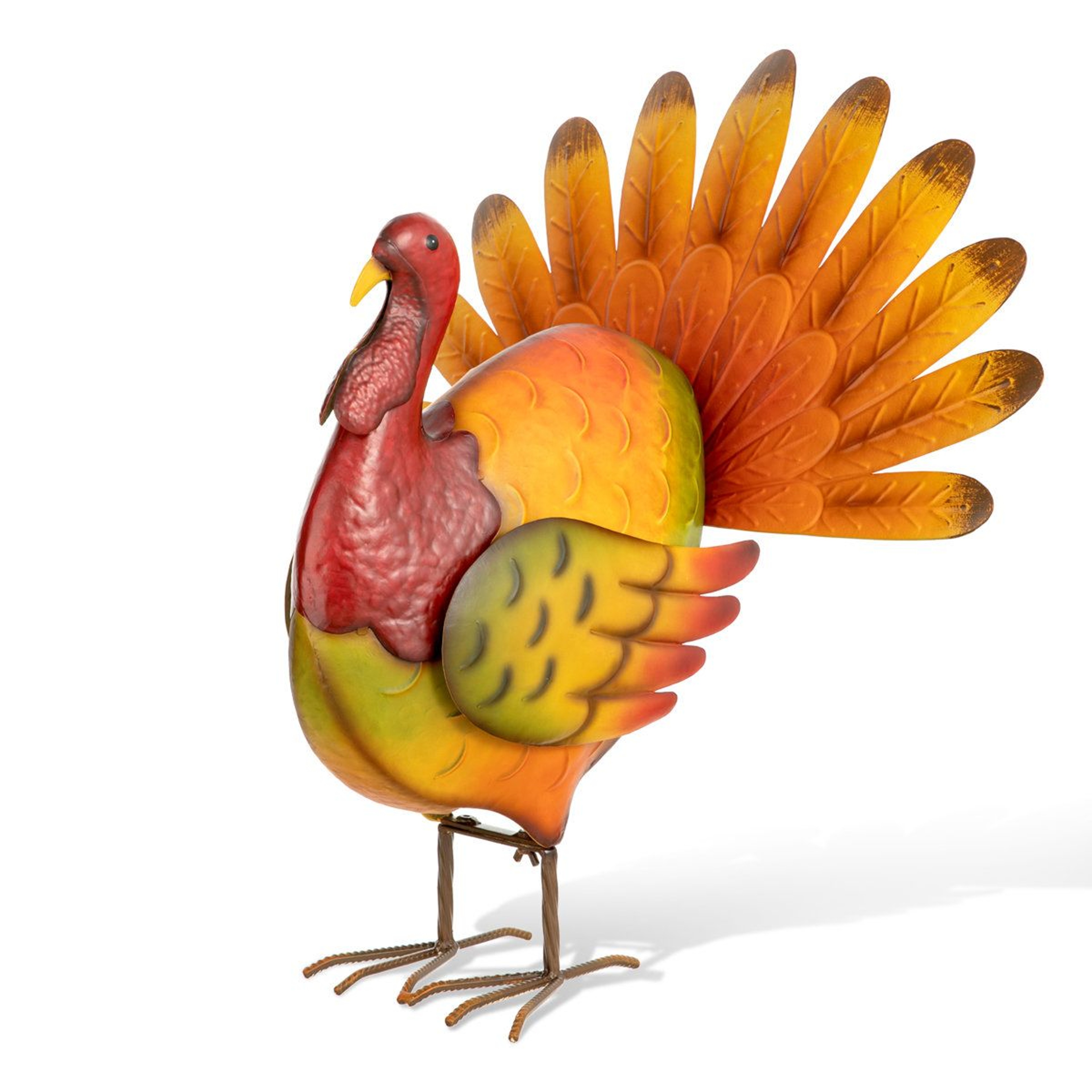 Thanksgiving Turkey Metal Figurine Decoration For Indoor And Outdoor Fall Decor 0