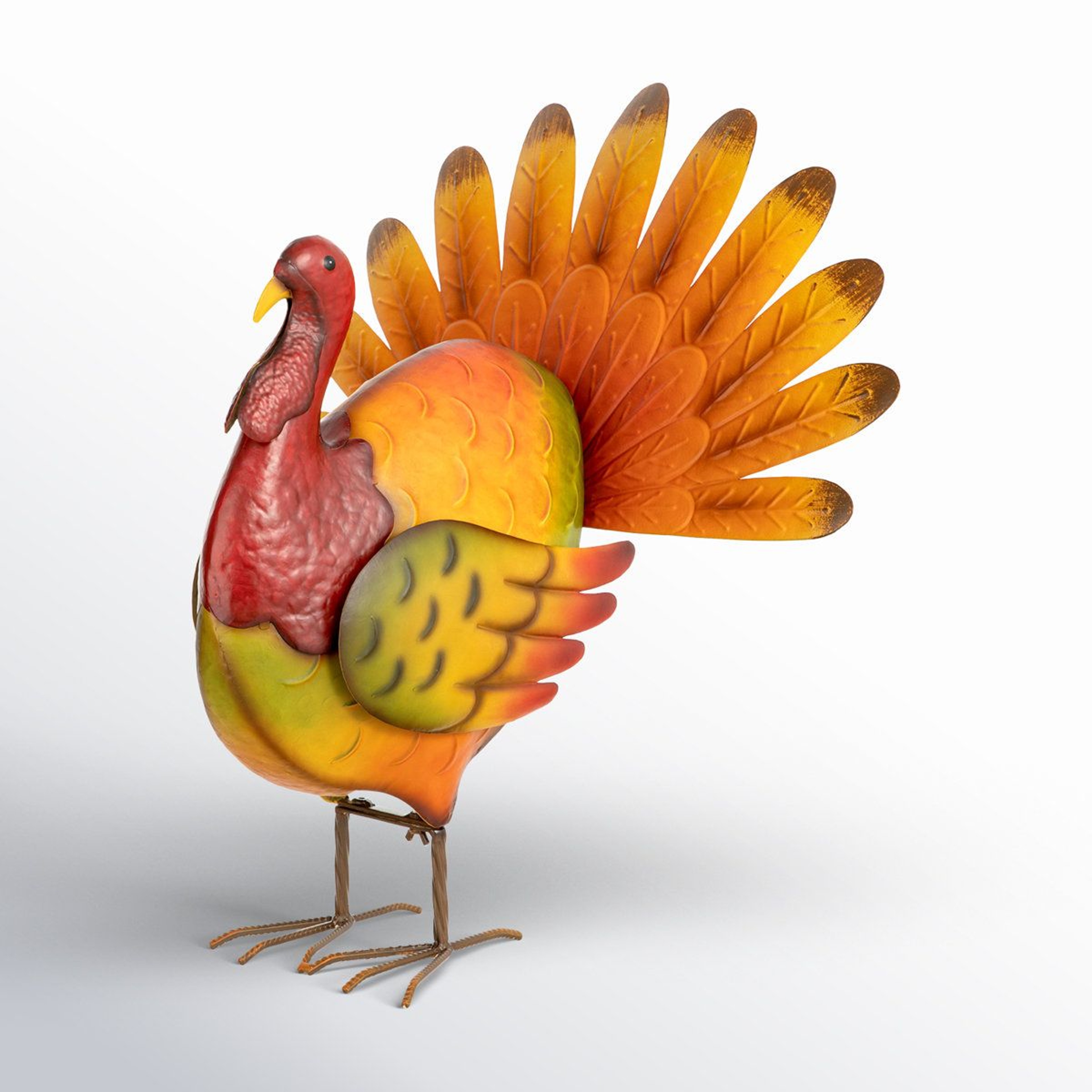 Thanksgiving Turkey Metal Figurine Decoration For Indoor And Outdoor Fall Decor 1