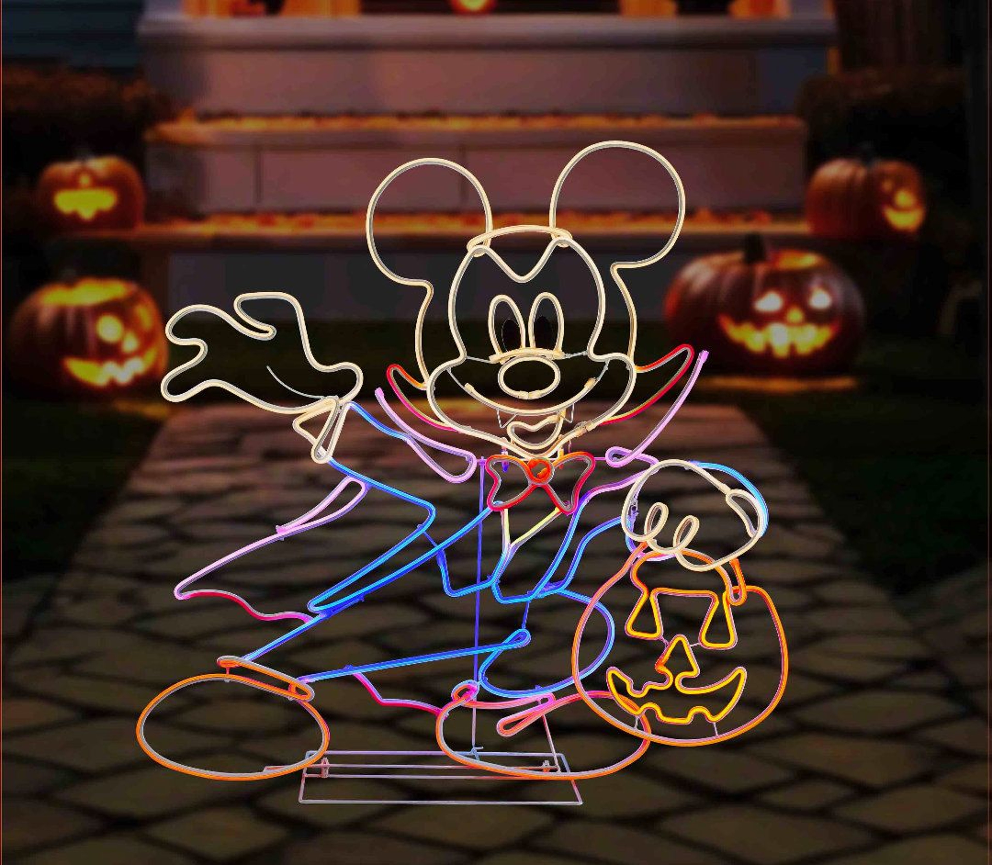 48Inch Vampire Mickey Mouse LED NeonStyle Outdoor Halloween Decoration 3