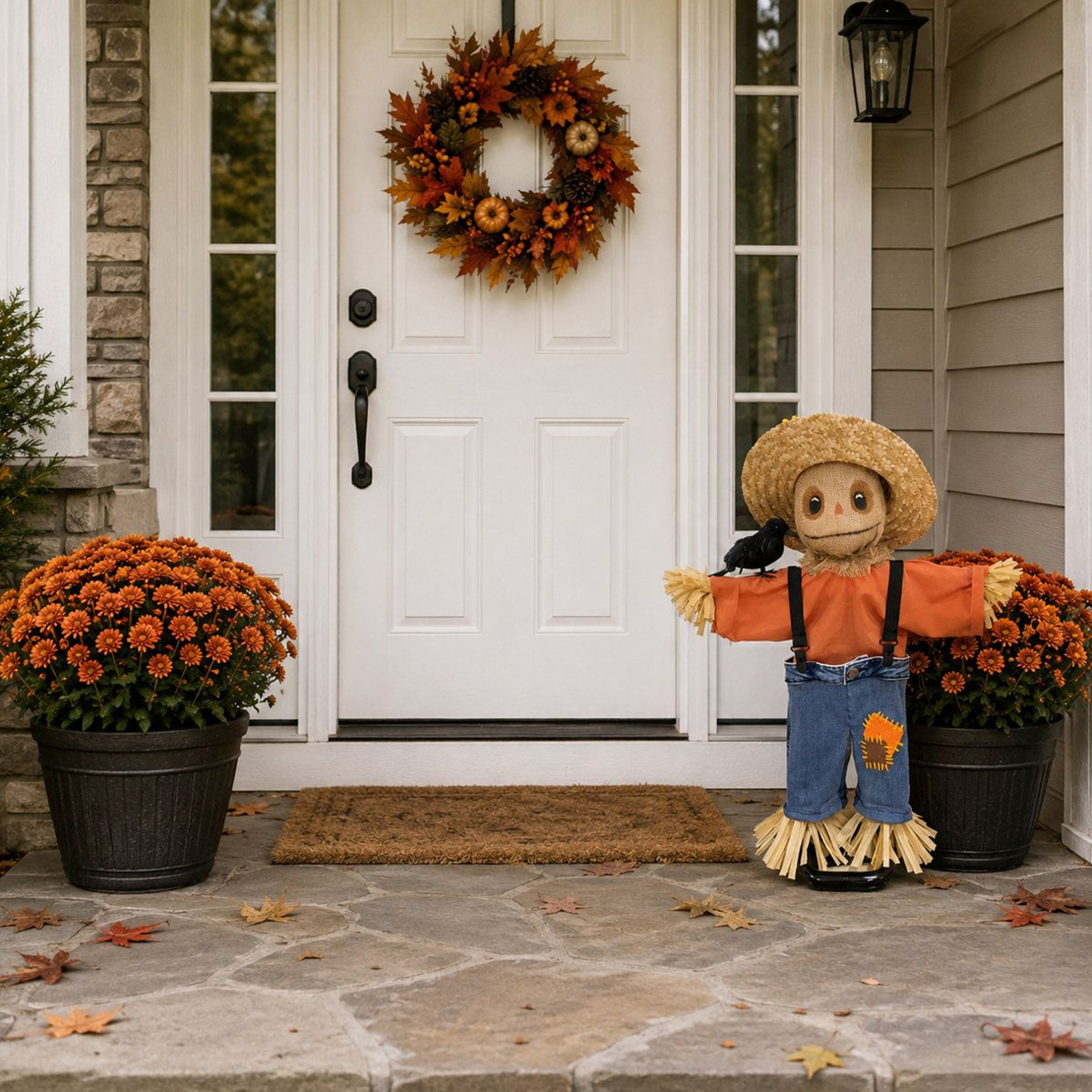 24Inch MotionActivated Talking Scarecrow Halloween Decoration 1