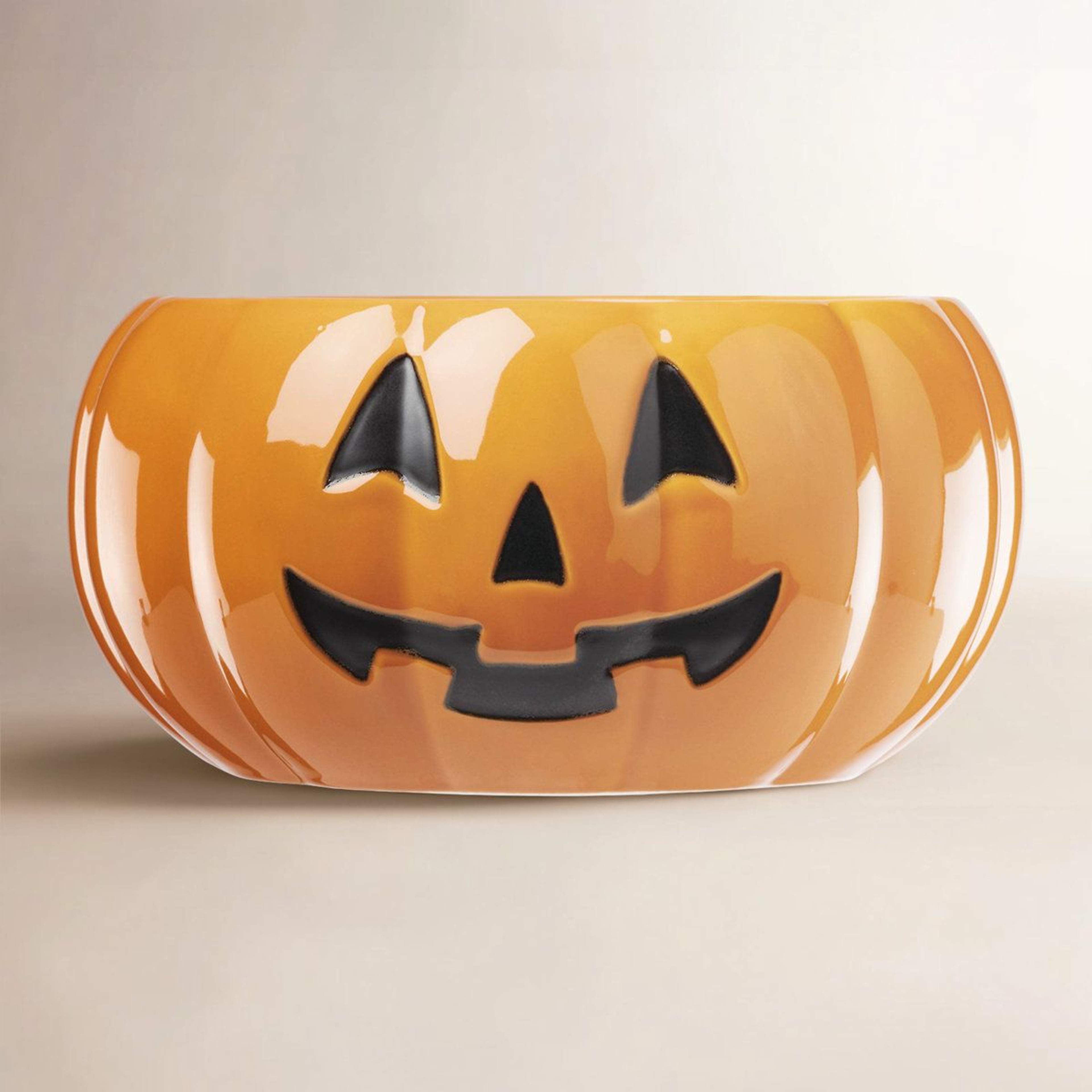 Vintage Halloween Pumpkin Candy Bowl In Porcelain With 112 Oz Capacity 1