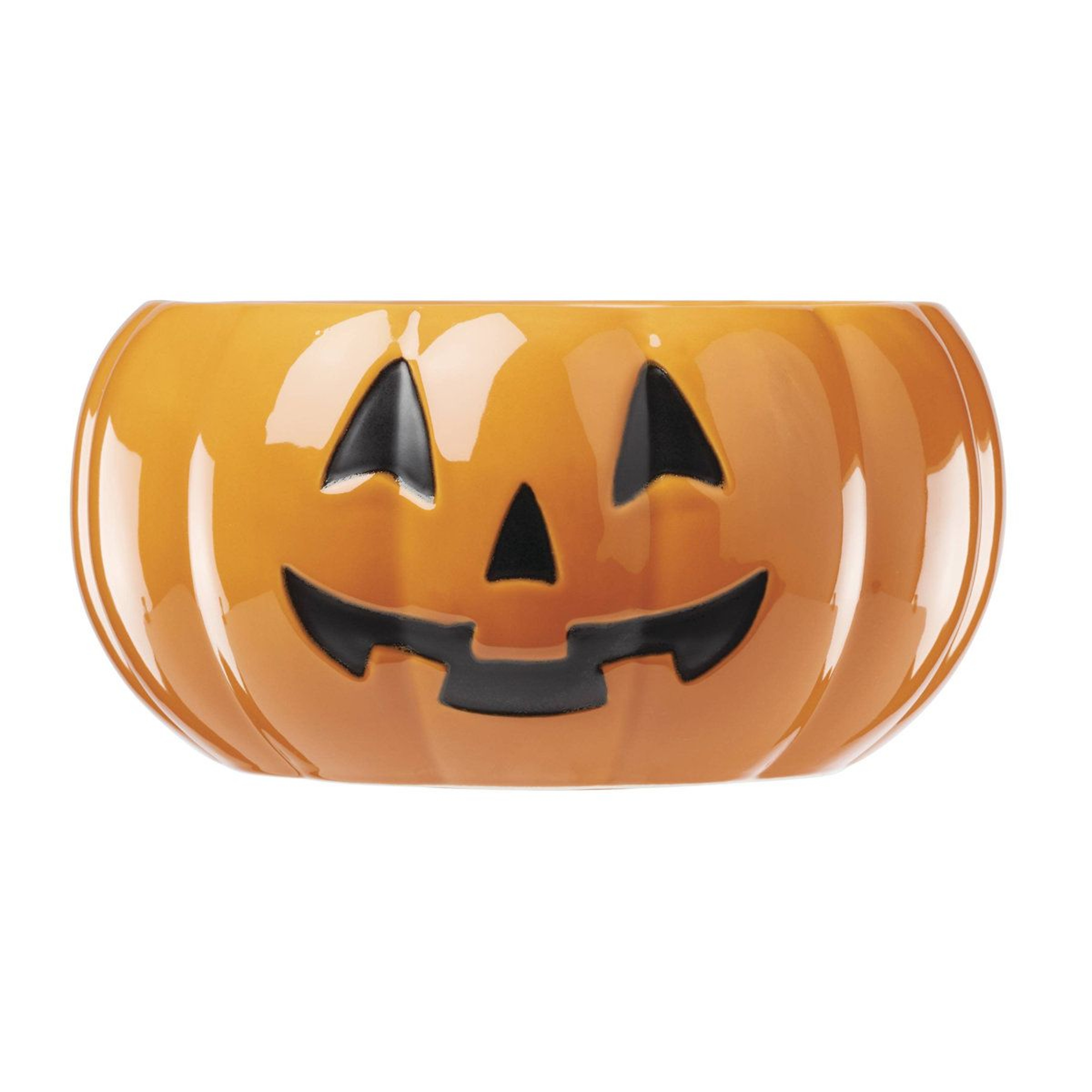 Vintage Halloween Pumpkin Candy Bowl In Porcelain With 112 Oz Capacity 0