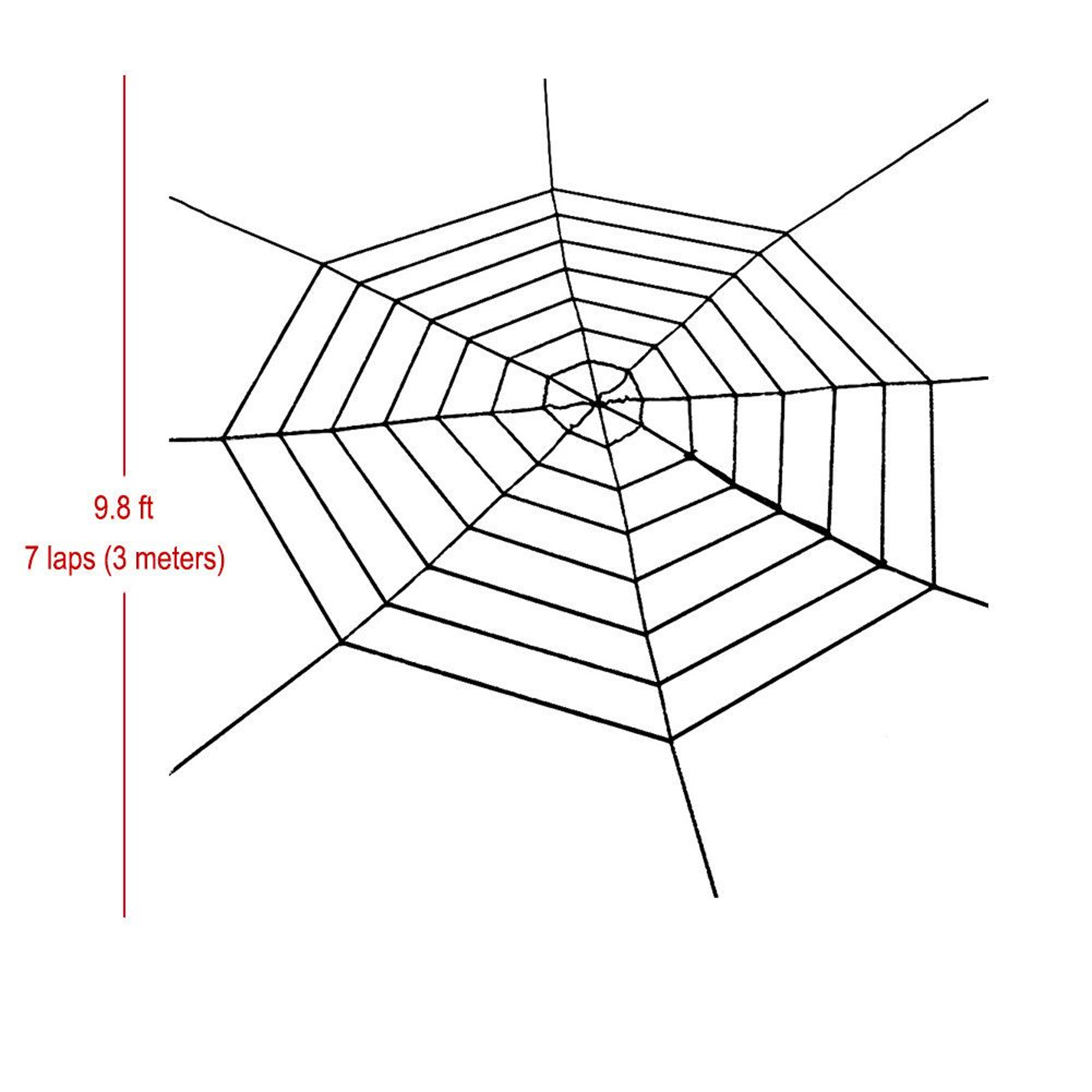 Halloween Spider Web Decoration  98 Ft Black Stretchable Outdoor Spider Web 2