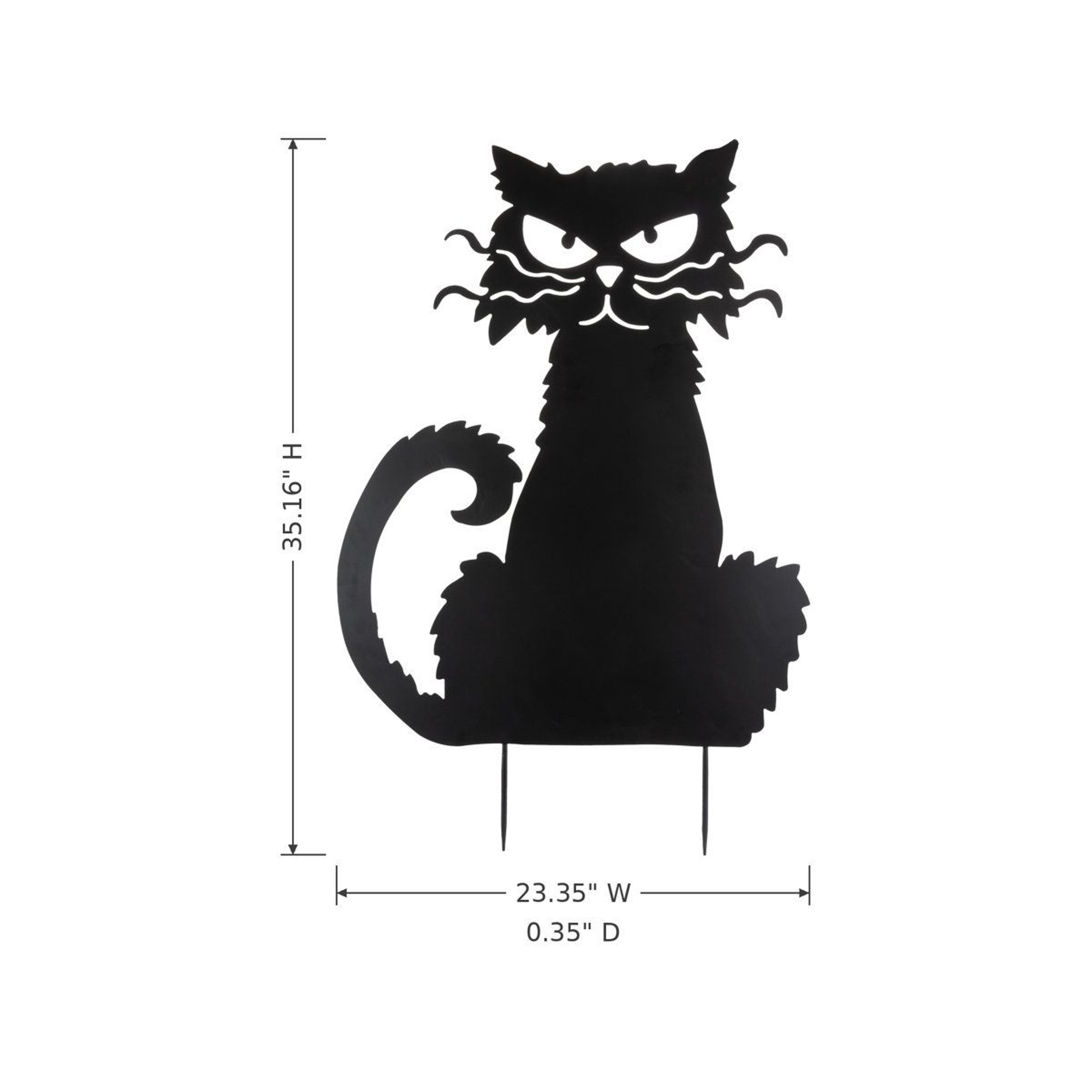 Halloween Black Cat Metal Garden Stake Outdoor Yard Decoration 5