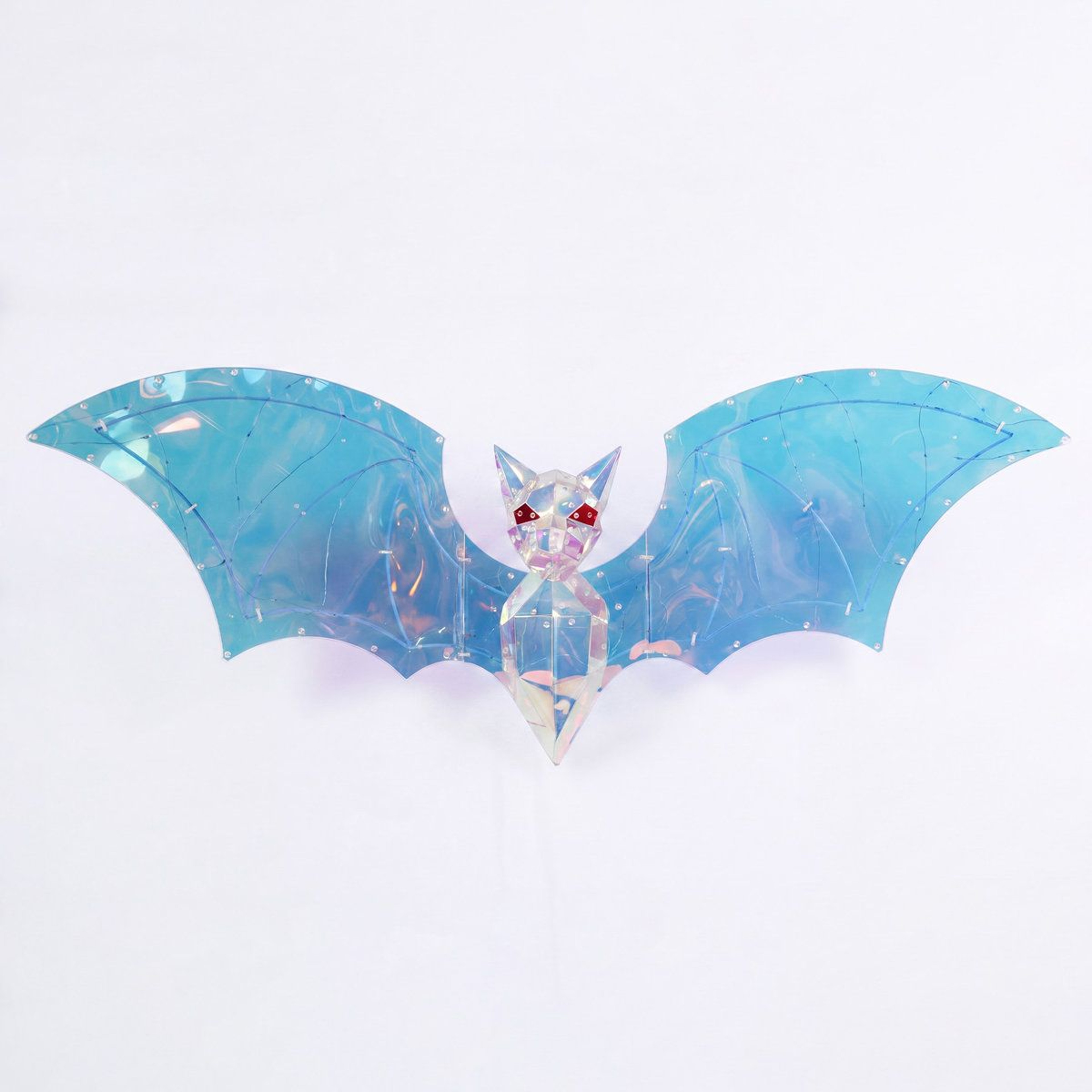 Hanging LED Halloween Bat Decoration With Iridescent Multicolor Glow 1