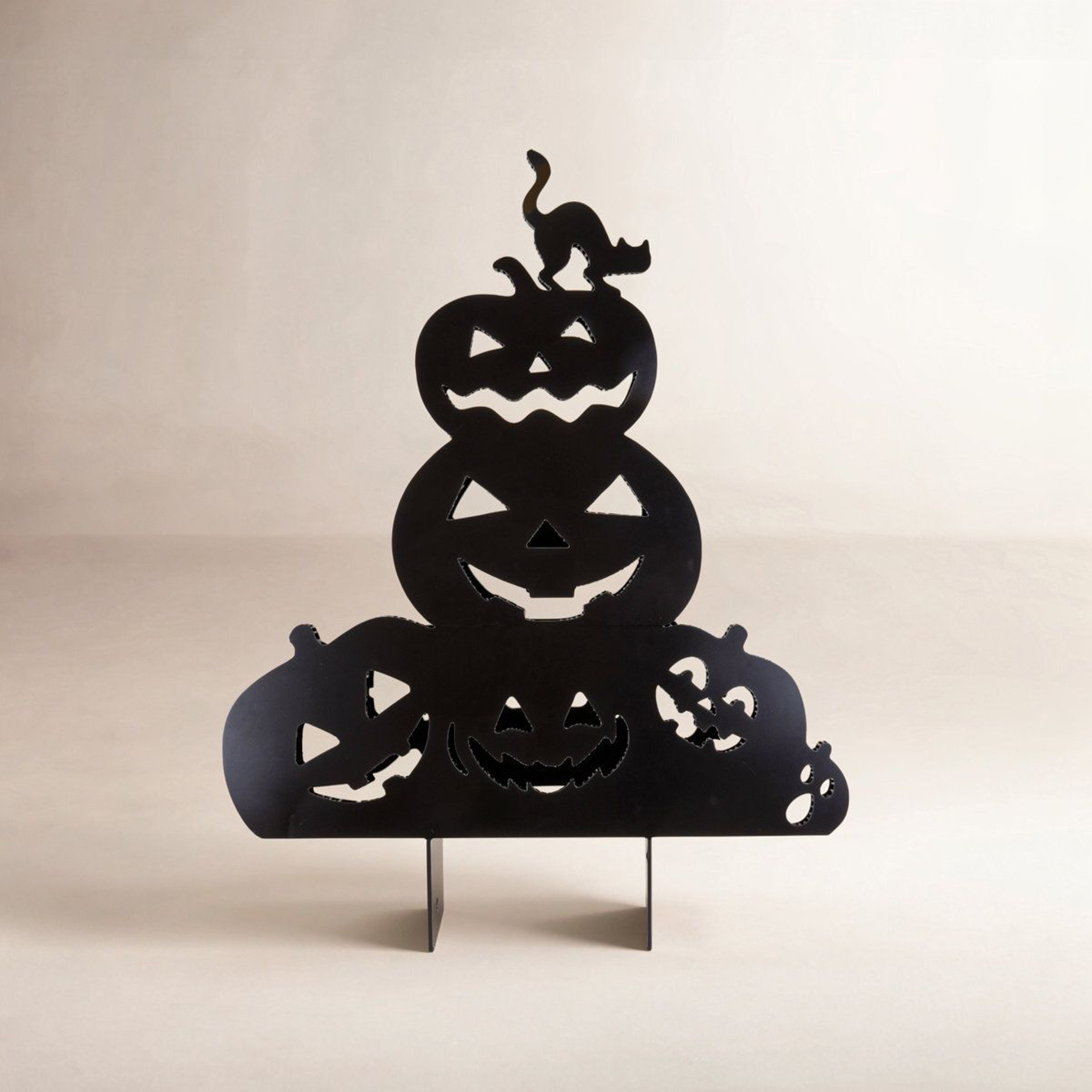 Metal Pumpkin And Cat Halloween Yard Stake Outdoor Decoration 5