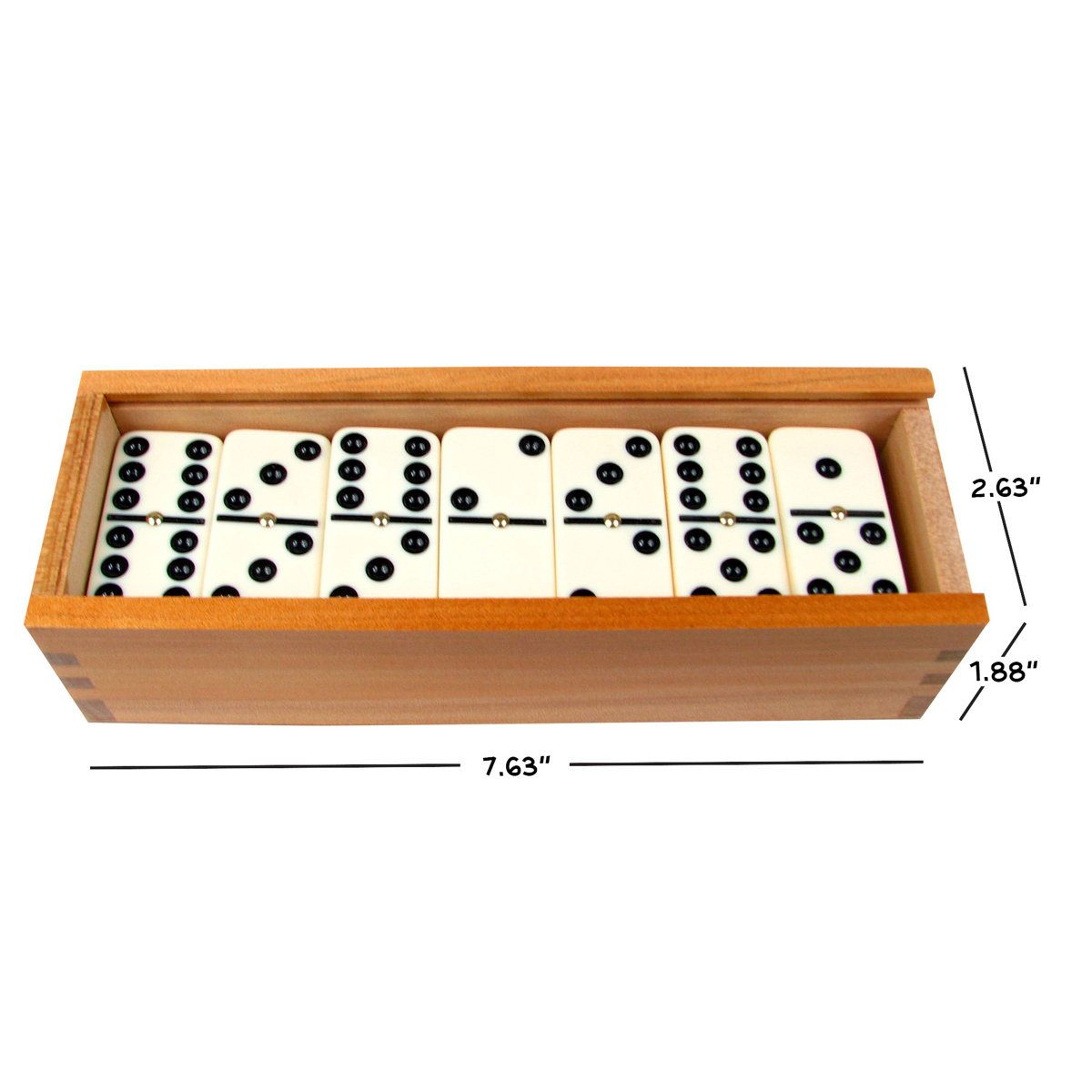 28Piece DoubleSix Dominoes Set With Wooden Storage Case 3