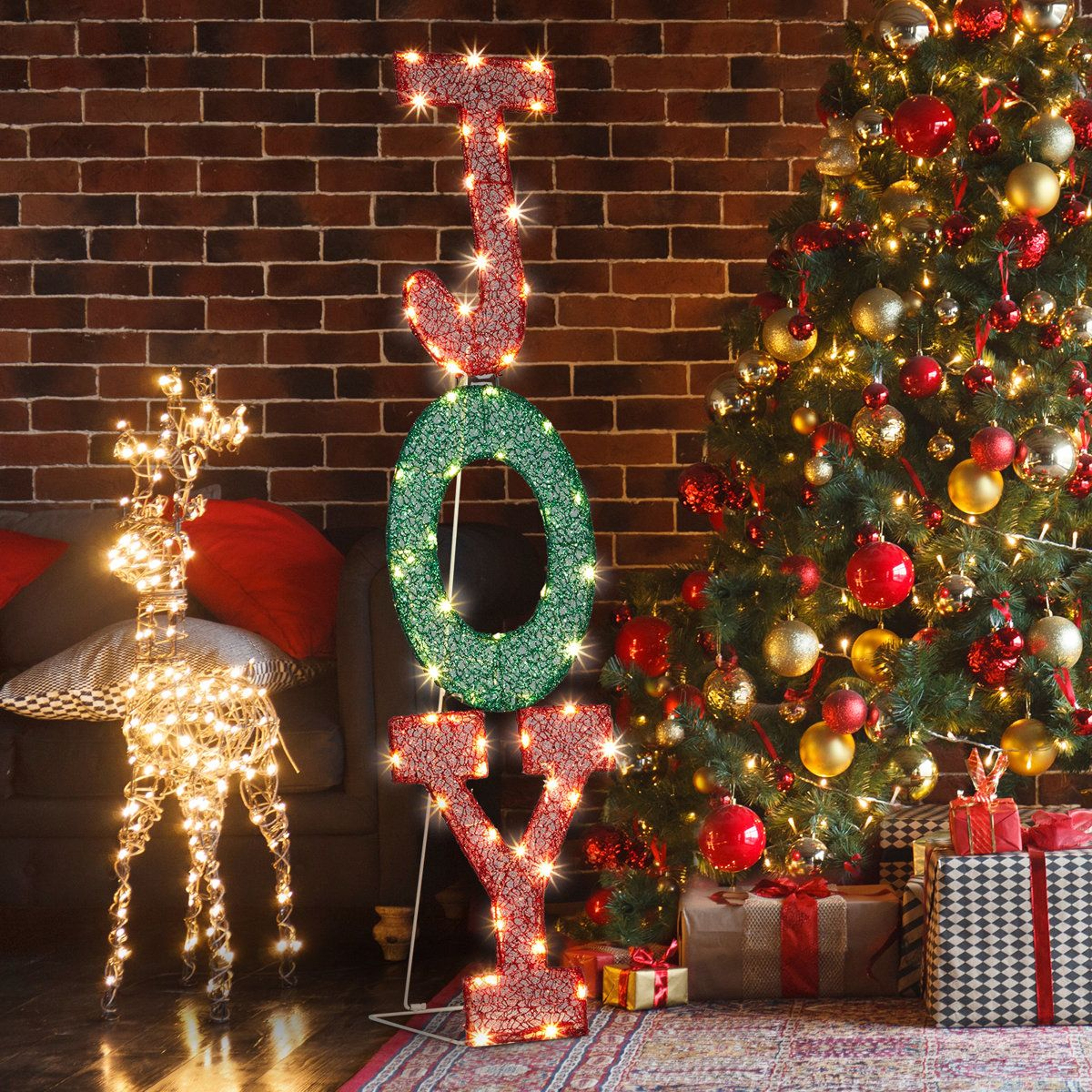 Freestanding Christmas Outdoor Decoration With Warm White LED Lights 1