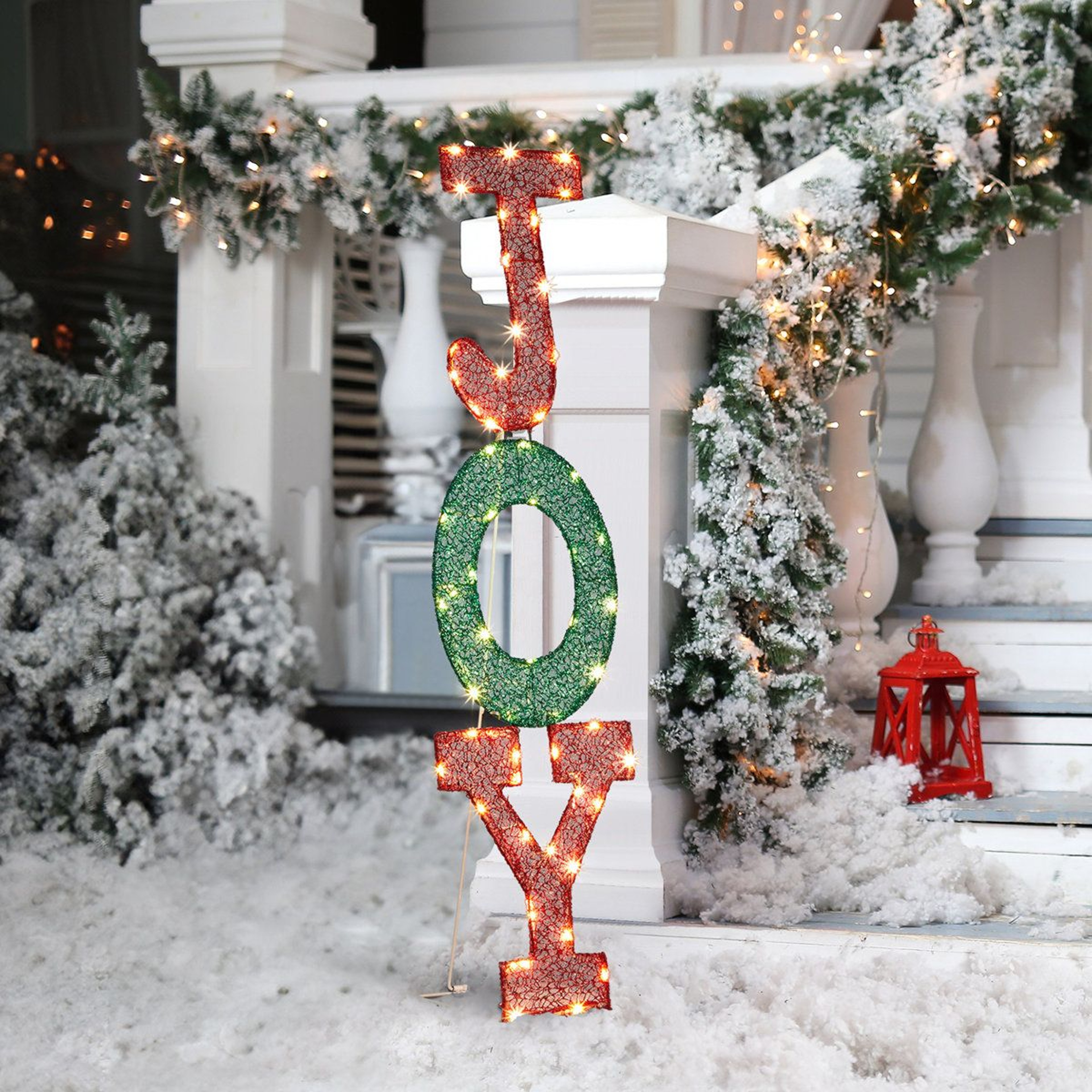 Freestanding Christmas Outdoor Decoration With Warm White LED Lights 10