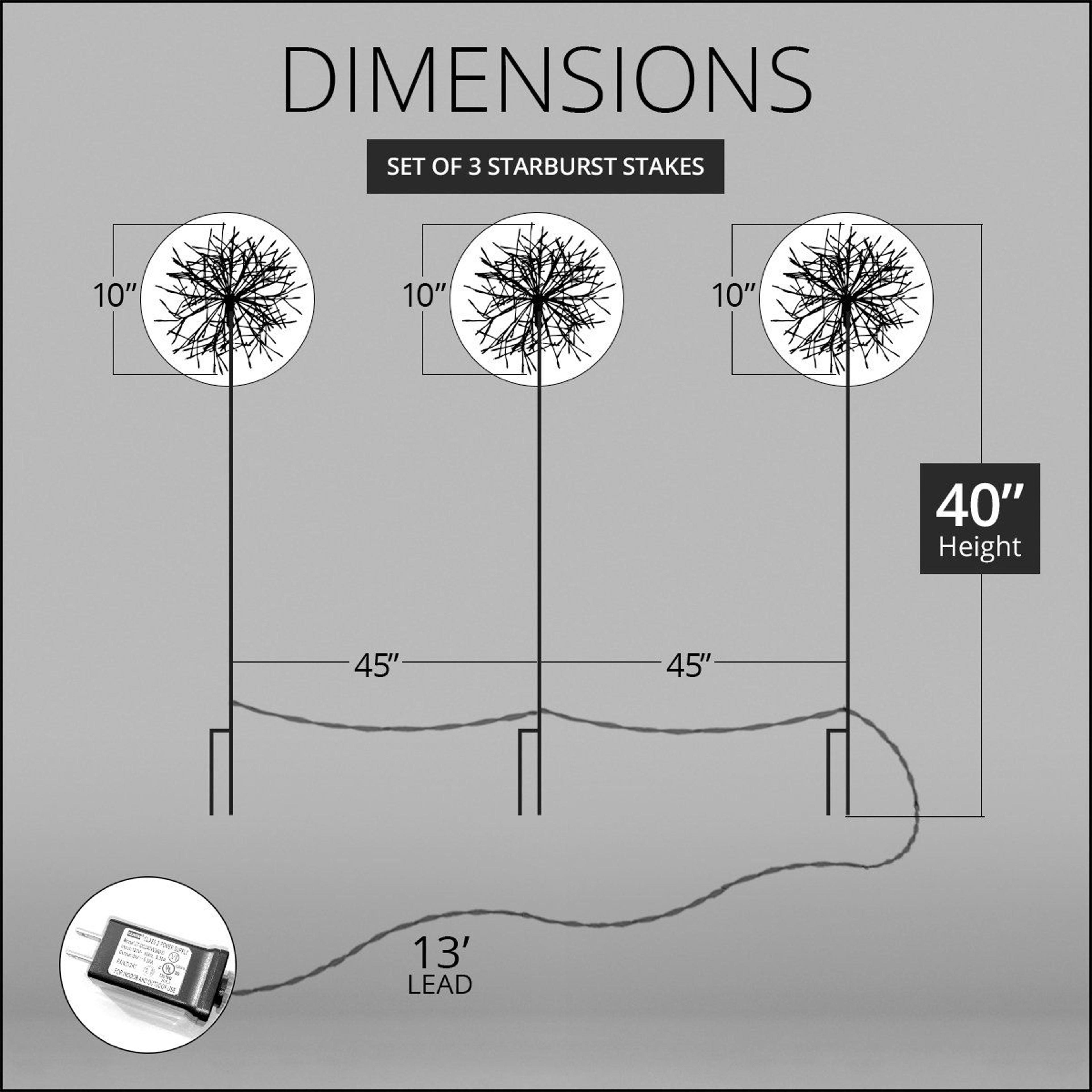 40Inch Starburst LED Lighted Tree With Flexible Metal Branches For Indoor And Outdoor Decor 5