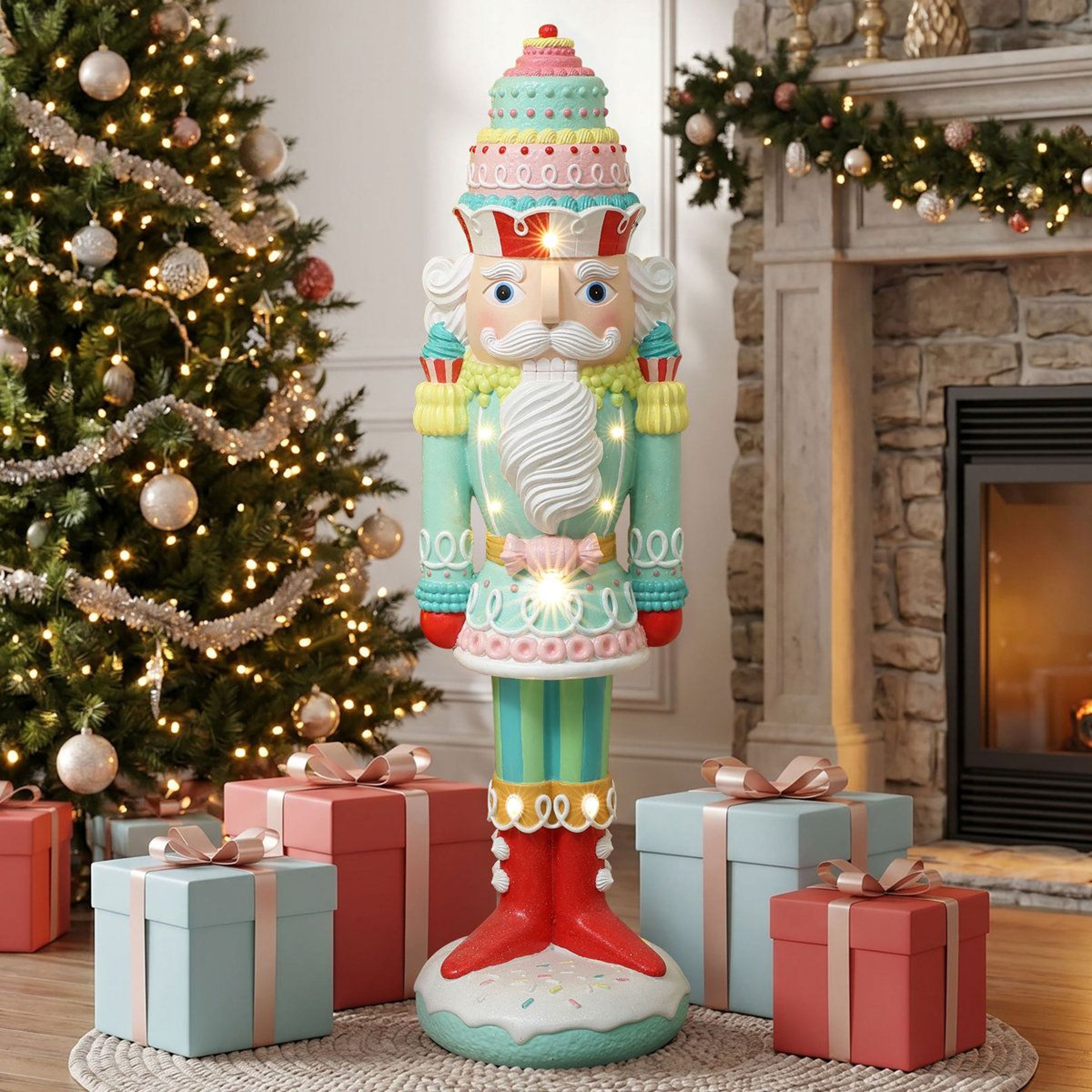 3 Ft PreLit Christmas Nutcracker Soldier With LED Lights And Timer 14