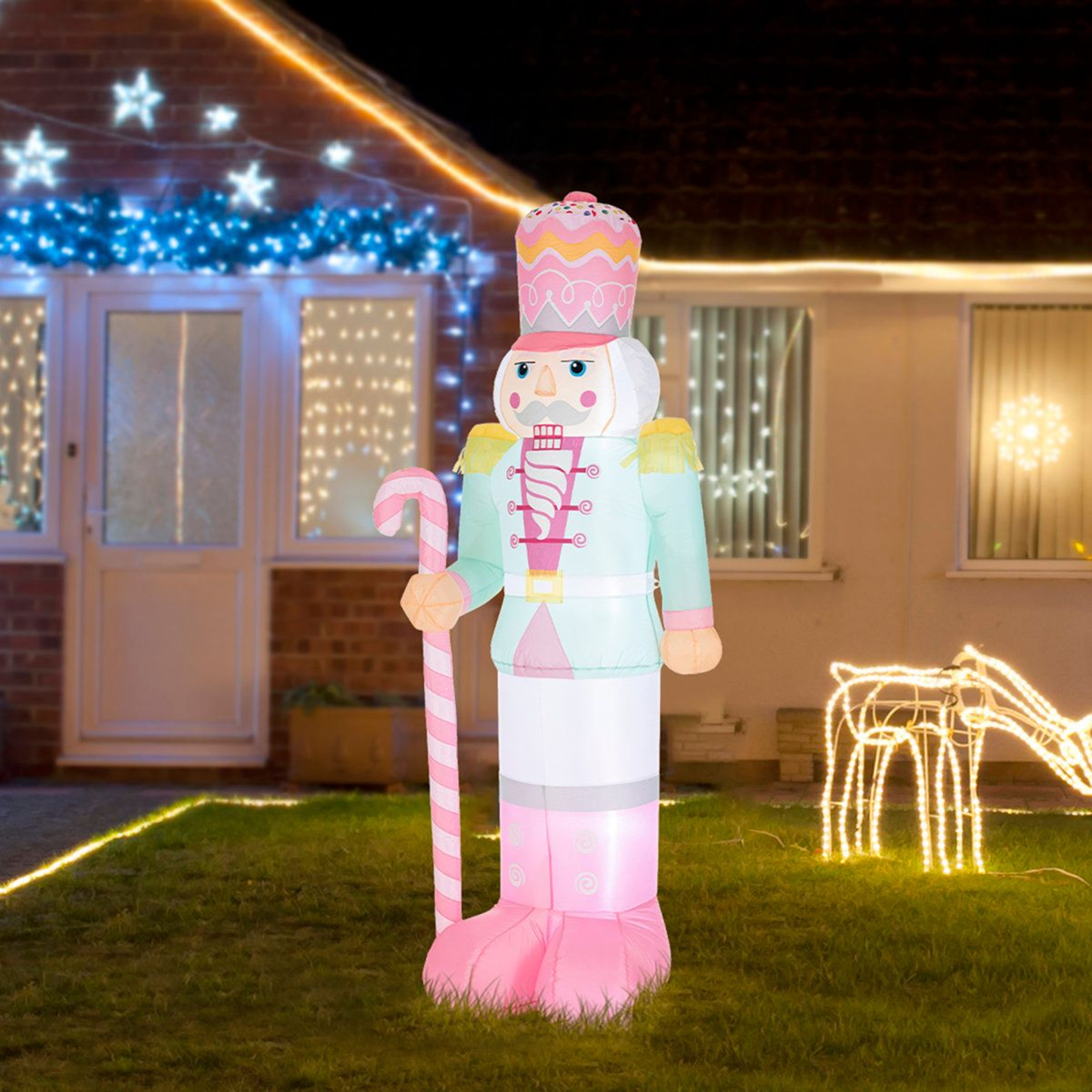 7FT Lighted Inflatable Nutcracker Christmas Decoration With LED Lights 15