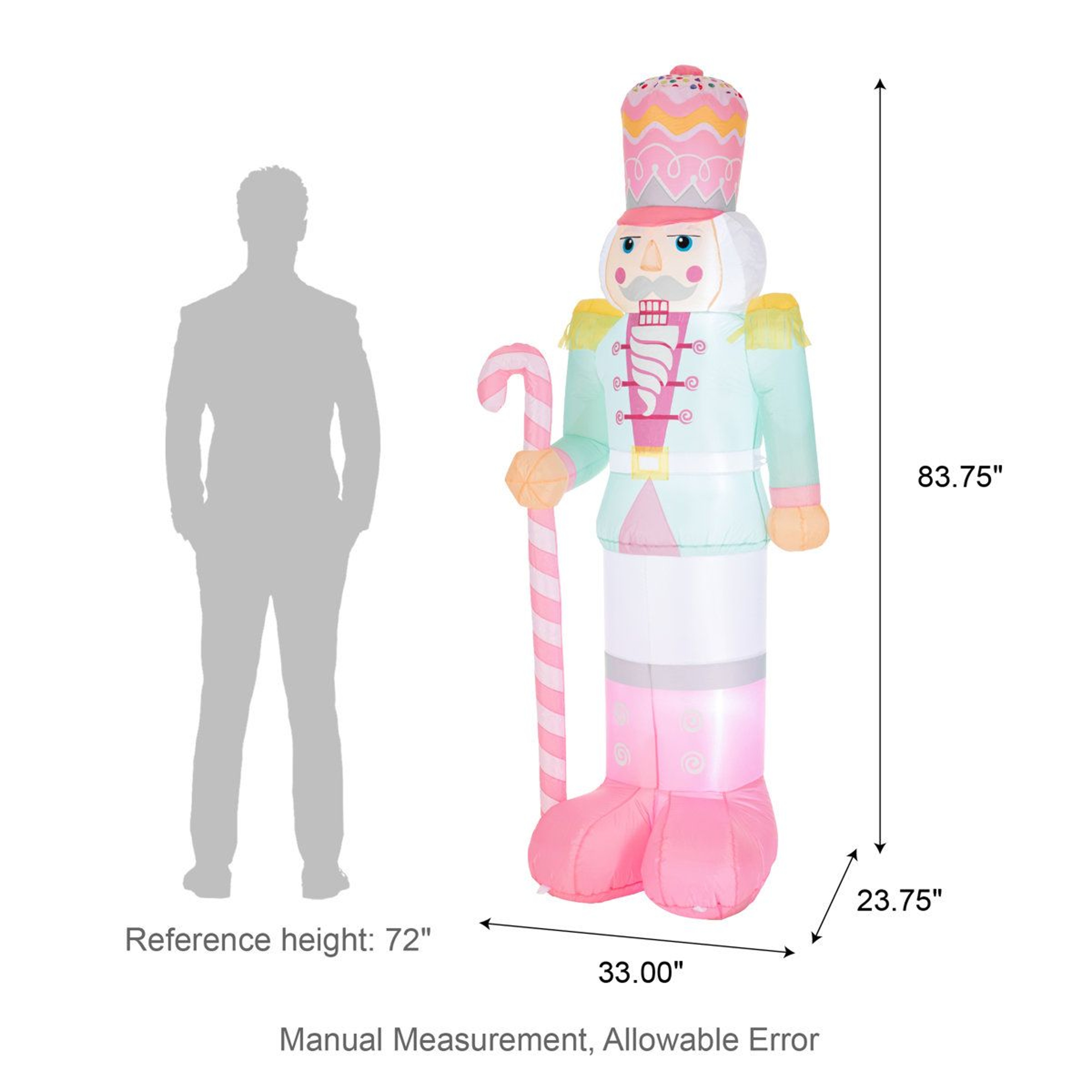 7FT Lighted Inflatable Nutcracker Christmas Decoration With LED Lights 9