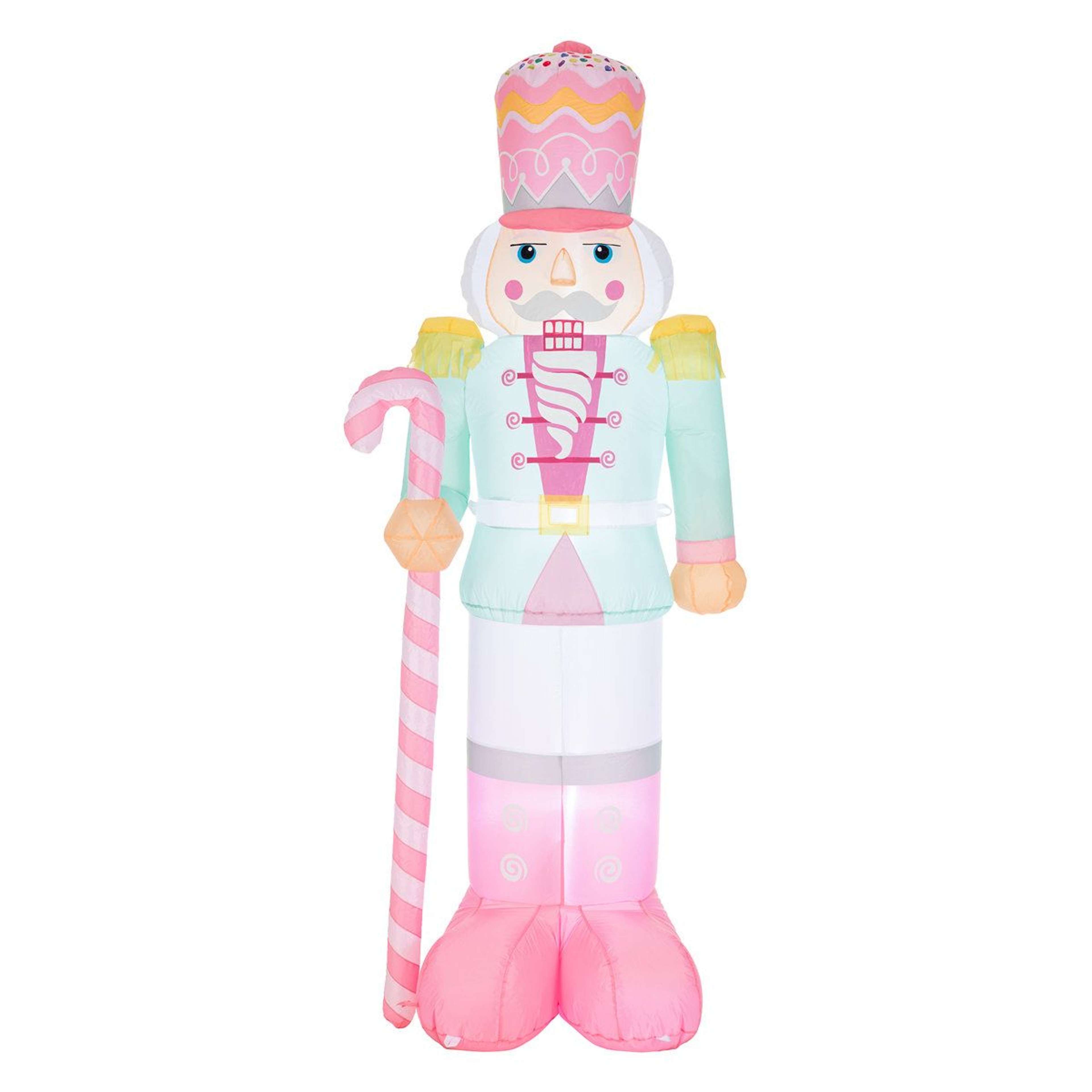 7FT Lighted Inflatable Nutcracker Christmas Decoration With LED Lights 0