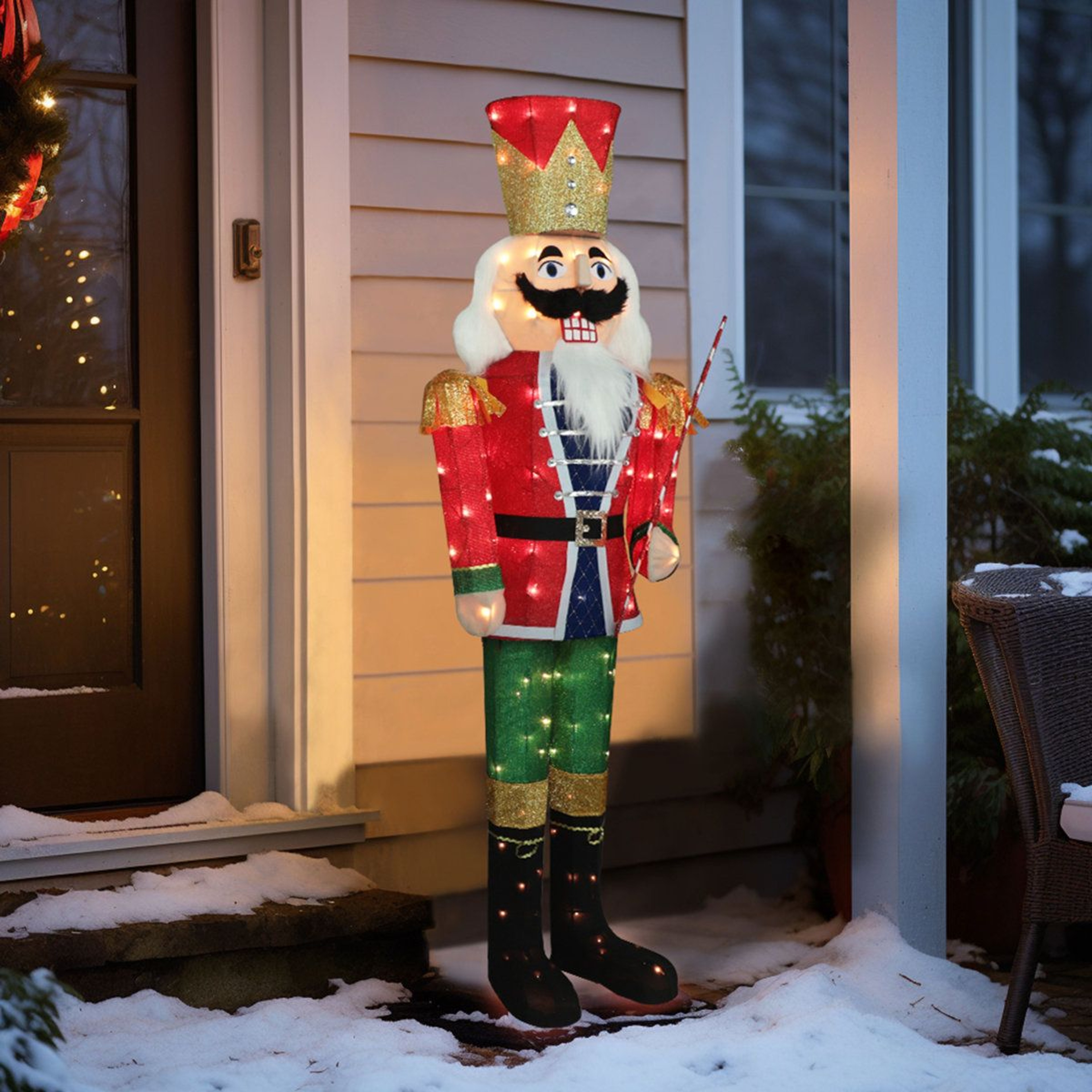 52 Ft Lighted Christmas Nutcracker Soldier With Warm White Lights For Indoor And Outdoor Decor 1