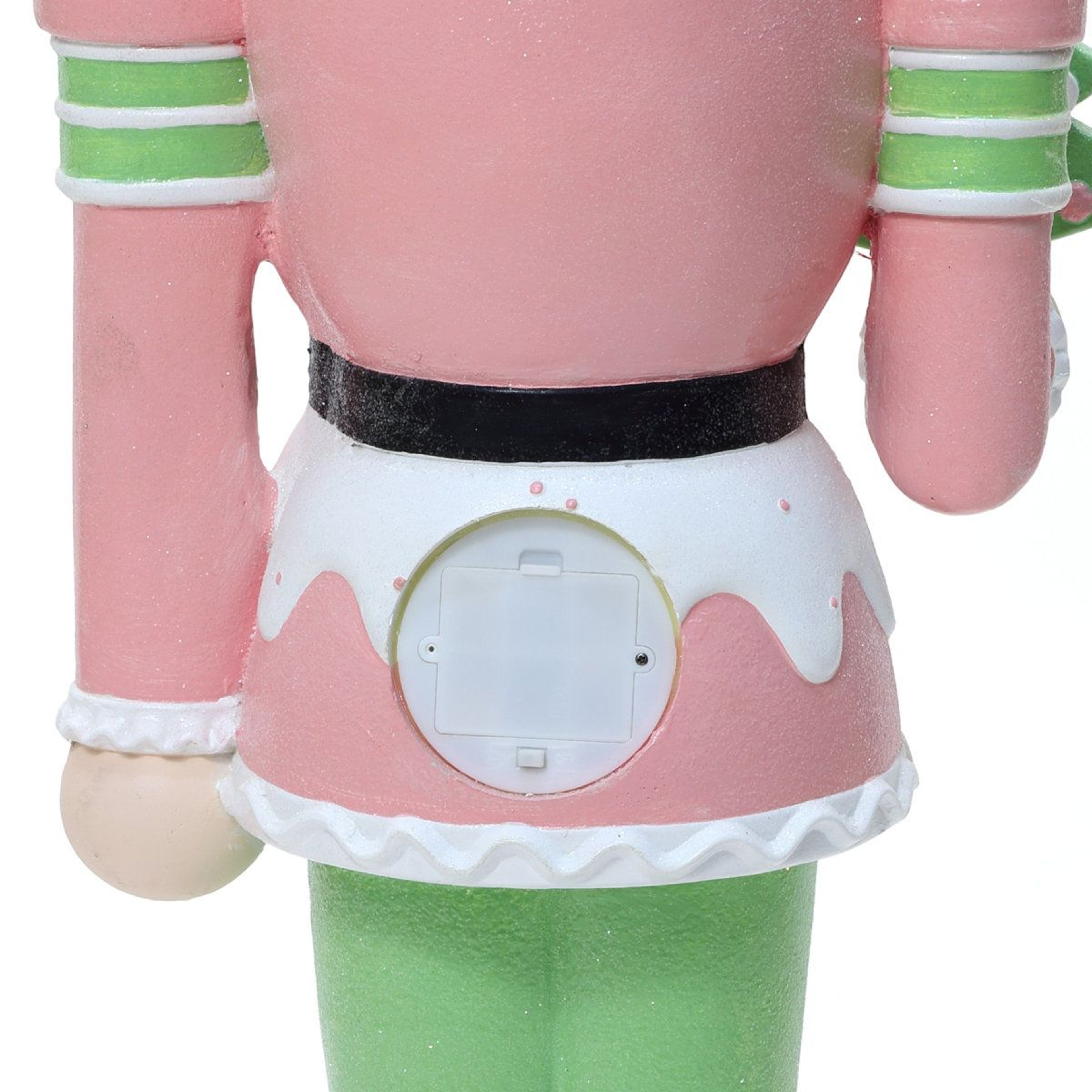 Lighted Pink Christmas Nutcracker Soldier With Candy Theme And Battery Timer 3