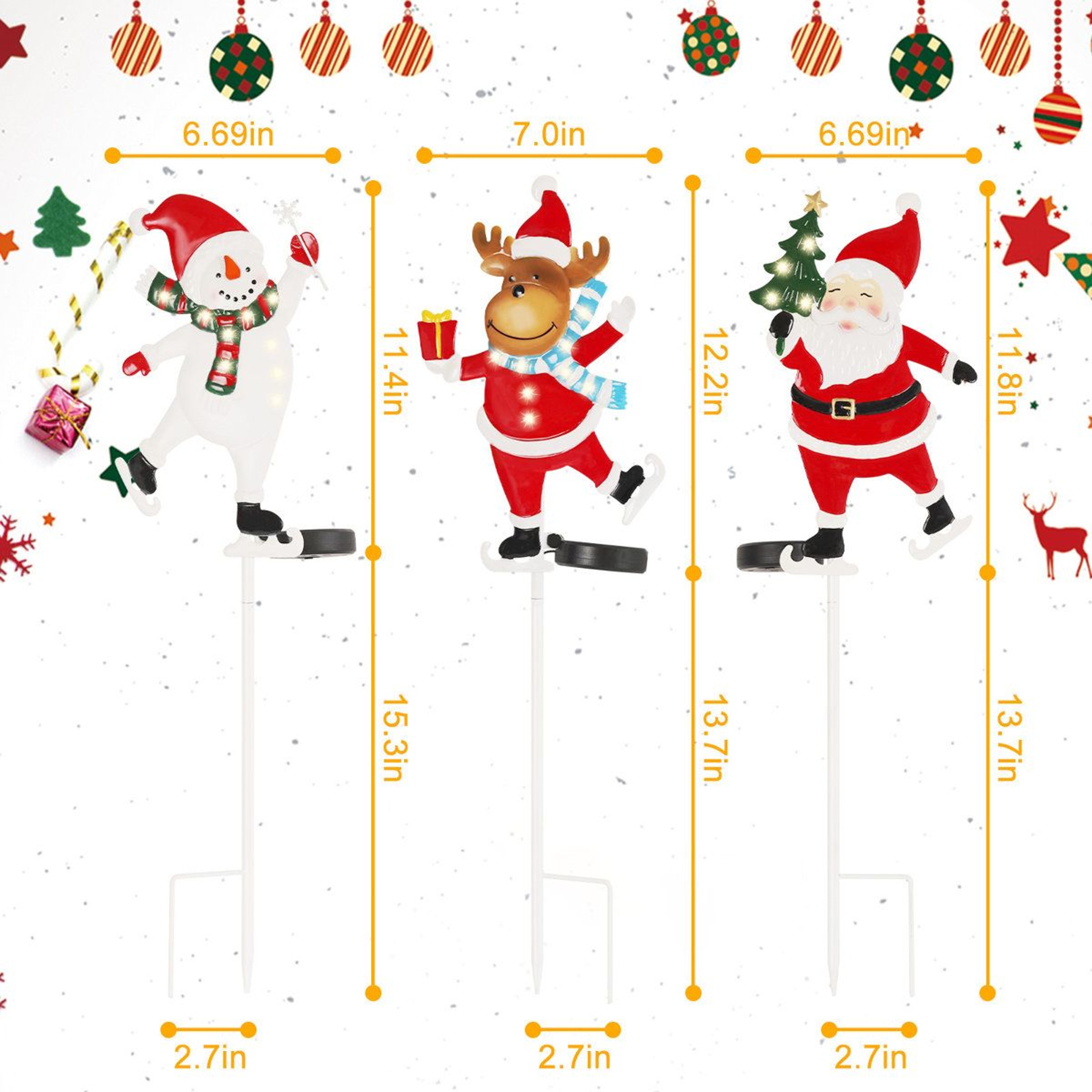 Solar LED Christmas Lighted Signs For Indoor And Outdoor Holiday Decorations 6