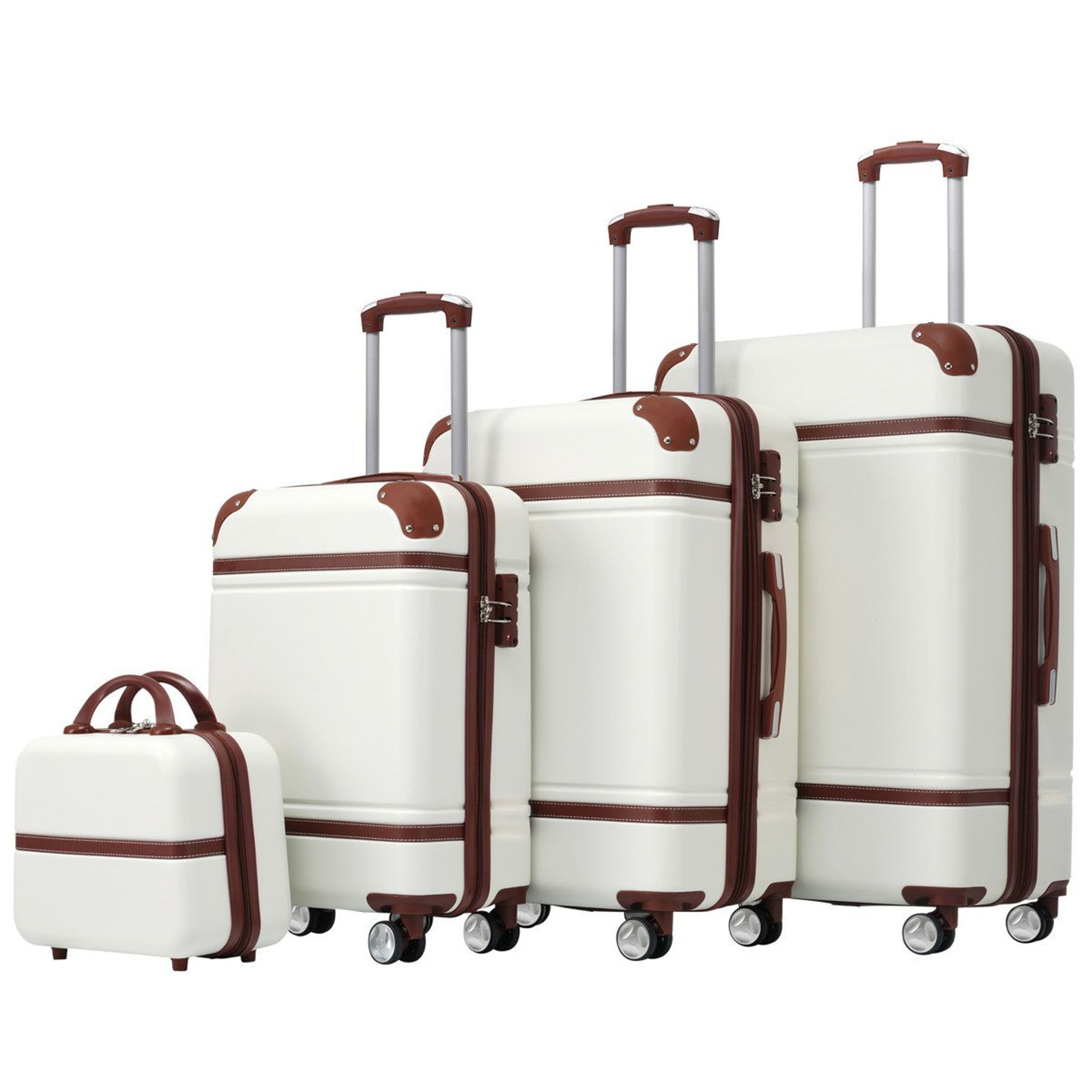 4 Piece Hardshell Luggage Set With TSA Locks 360 Spinner Wheels And Cosmetic Case 0