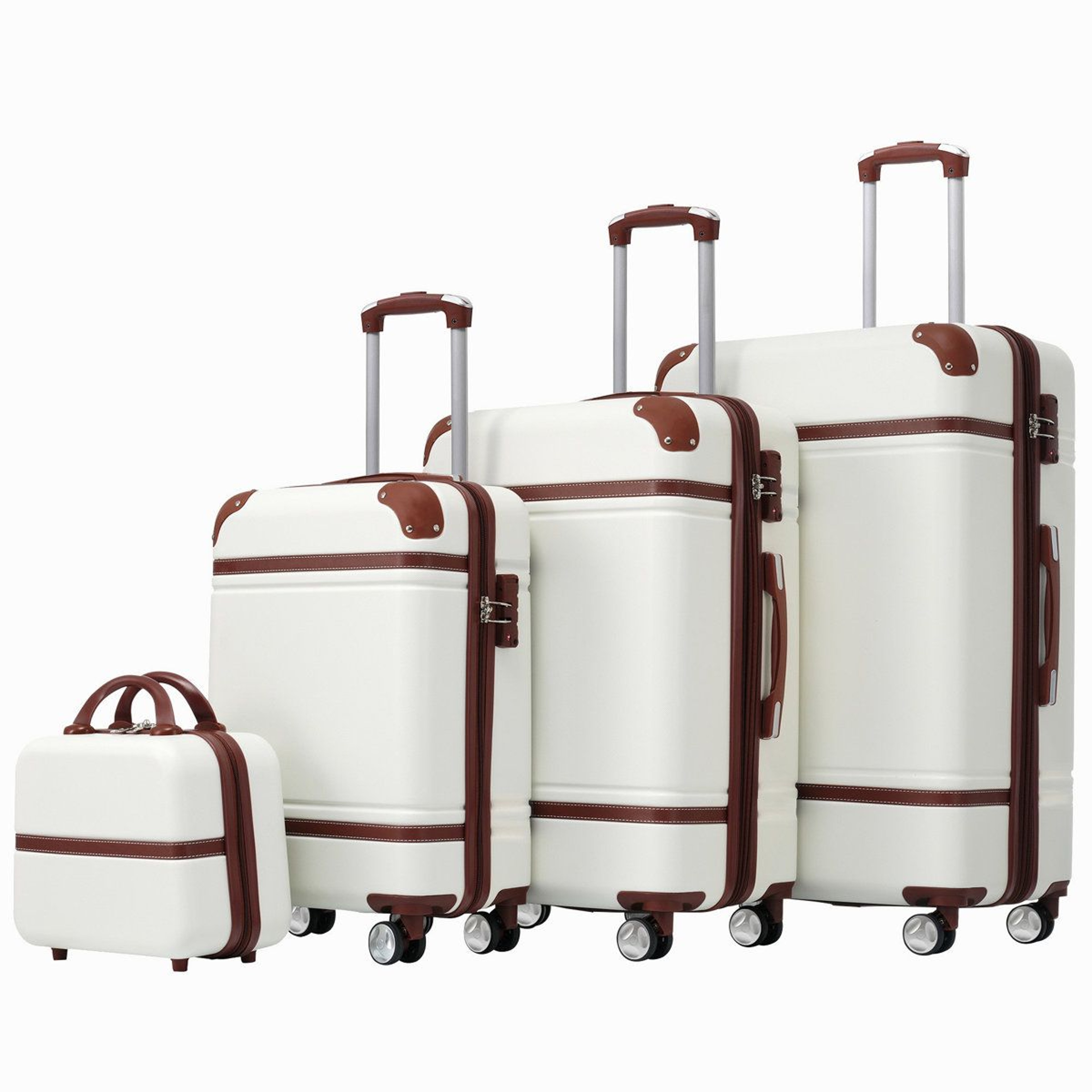 4 Piece Hardshell Luggage Set With TSA Locks 360 Spinner Wheels And Cosmetic Case 12
