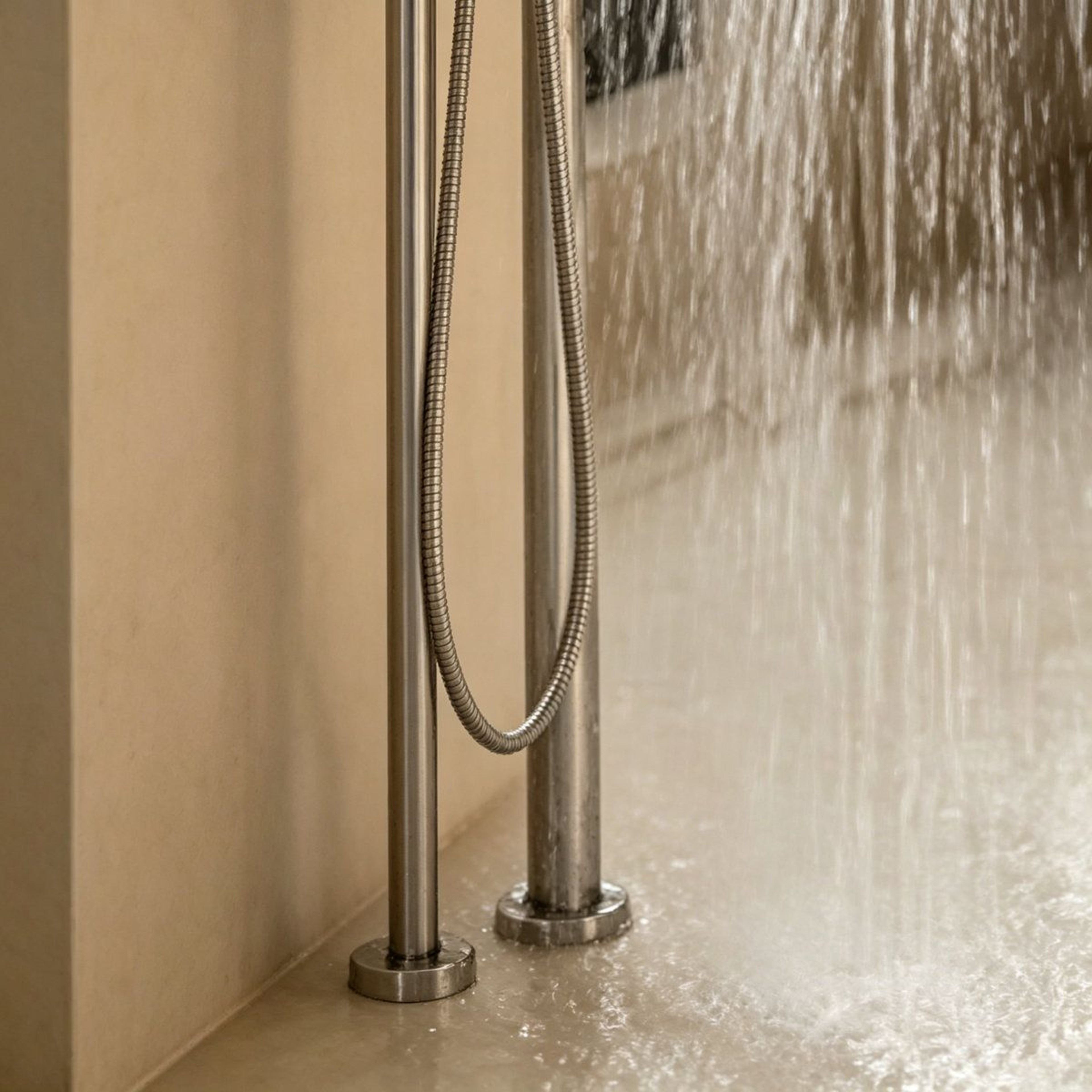 12 Inch Square Rain Shower Head In Brushed Nickel Stainless Steel 4