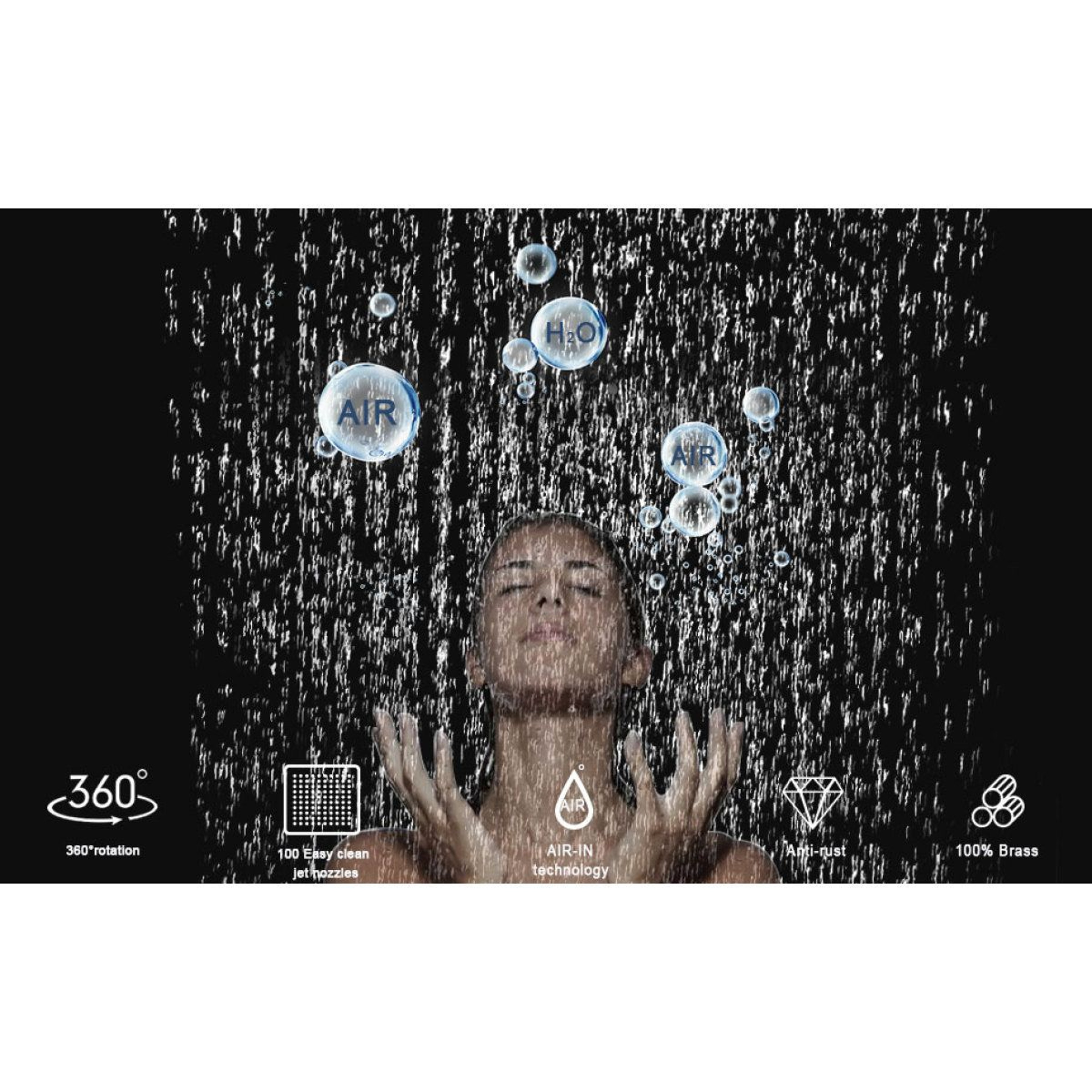 Wall Mounted Shower System With 10Inch Rainfall Shower Head And Handheld Sprayer  Matte Black 2
