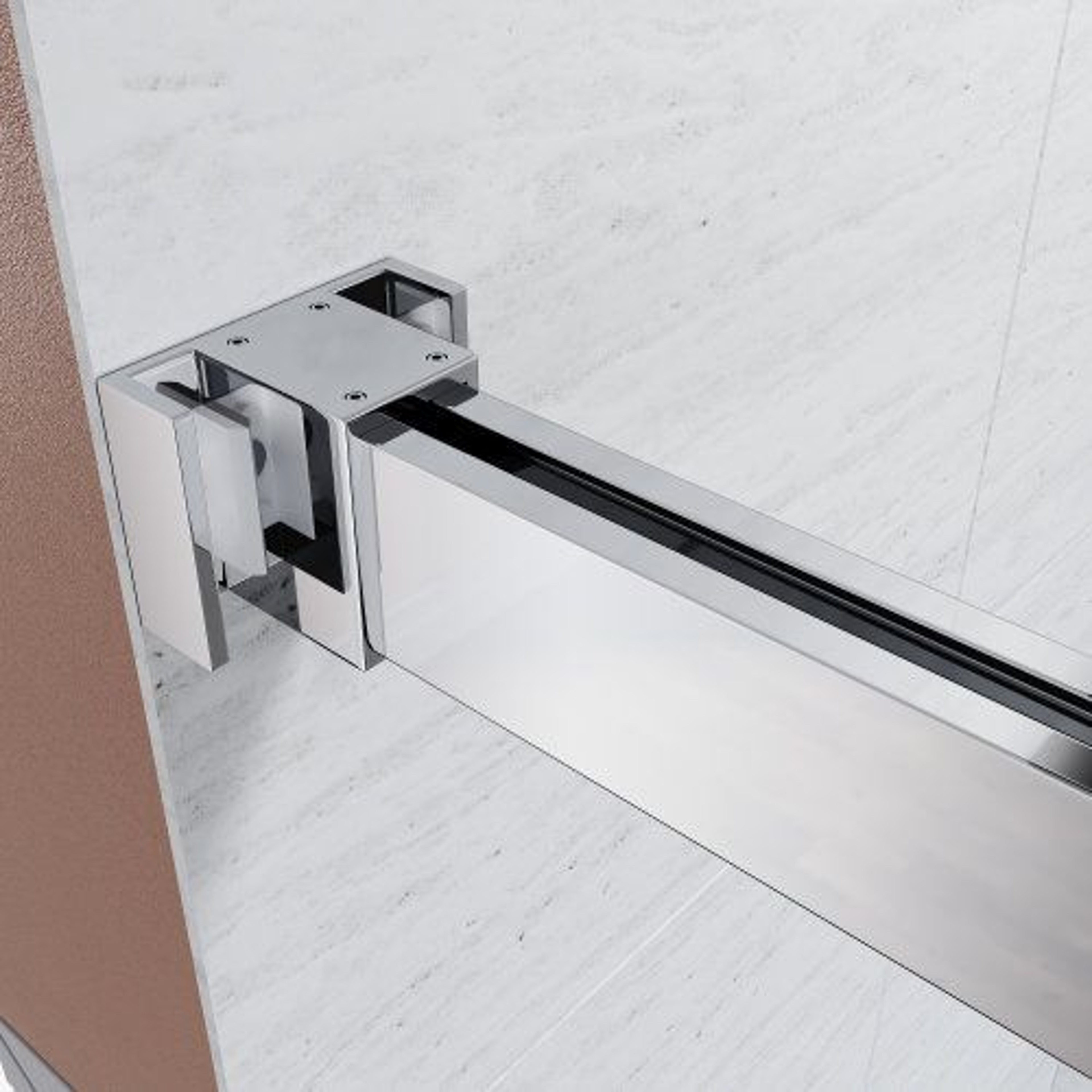 Frameless Sliding Shower Door 5660 Inch Brushed Nickel Clear Tempered Glass 4
