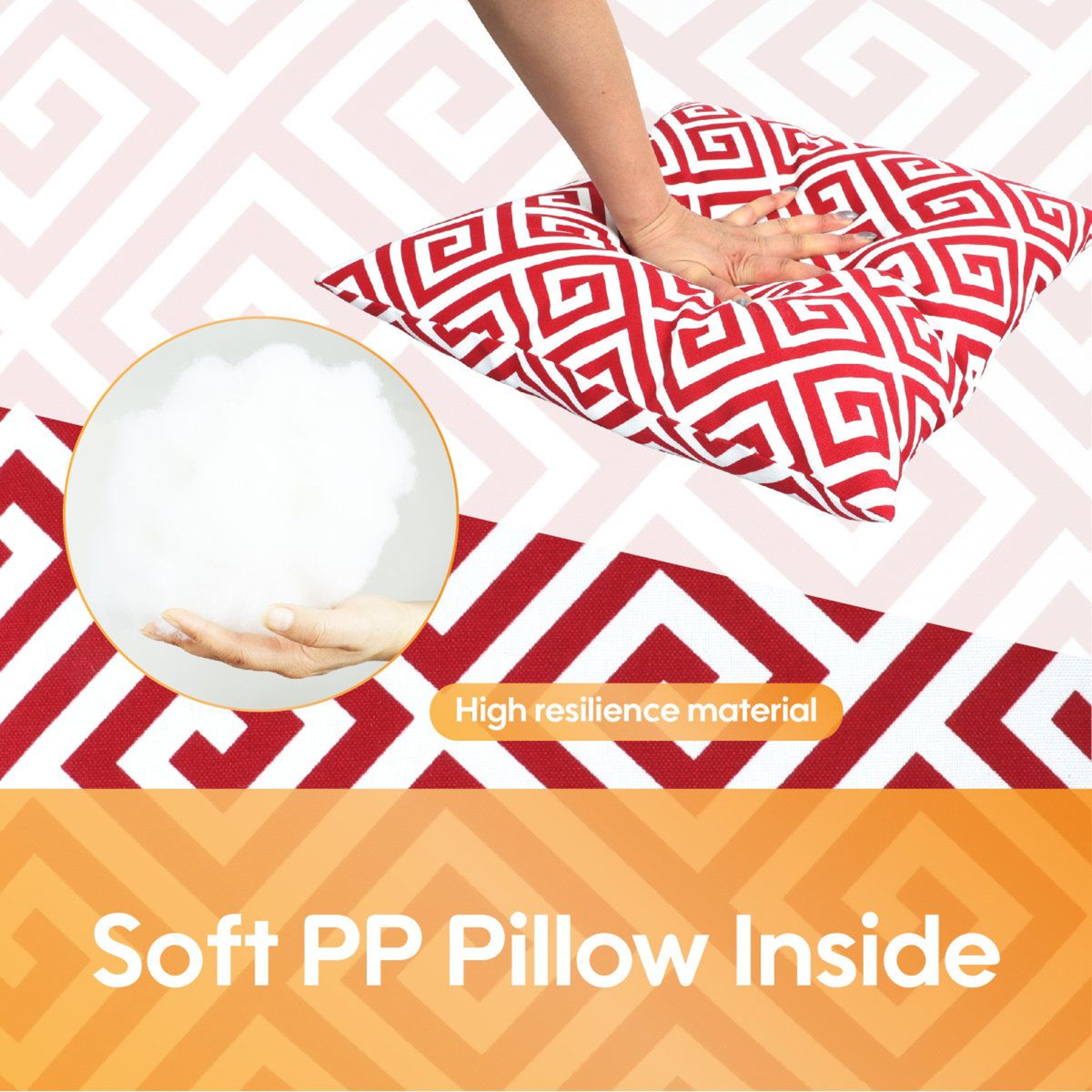 2 Pack Outdoor Throw Pillows 18 X 18 Inch WaterResistant Red Patio Cushions 4