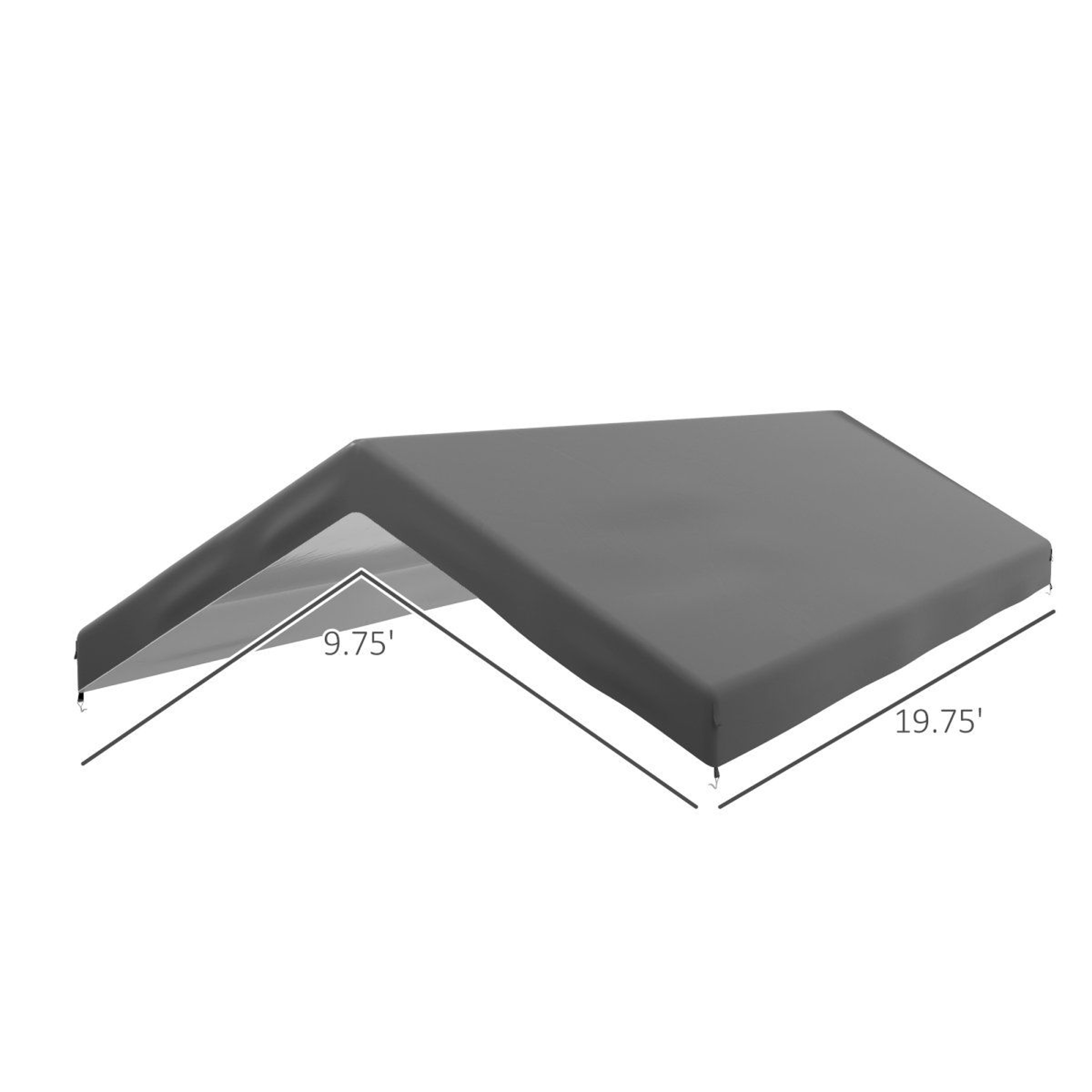 10 X 20 Carport Replacement Canopy Cover With Waterproof UV Protection 1