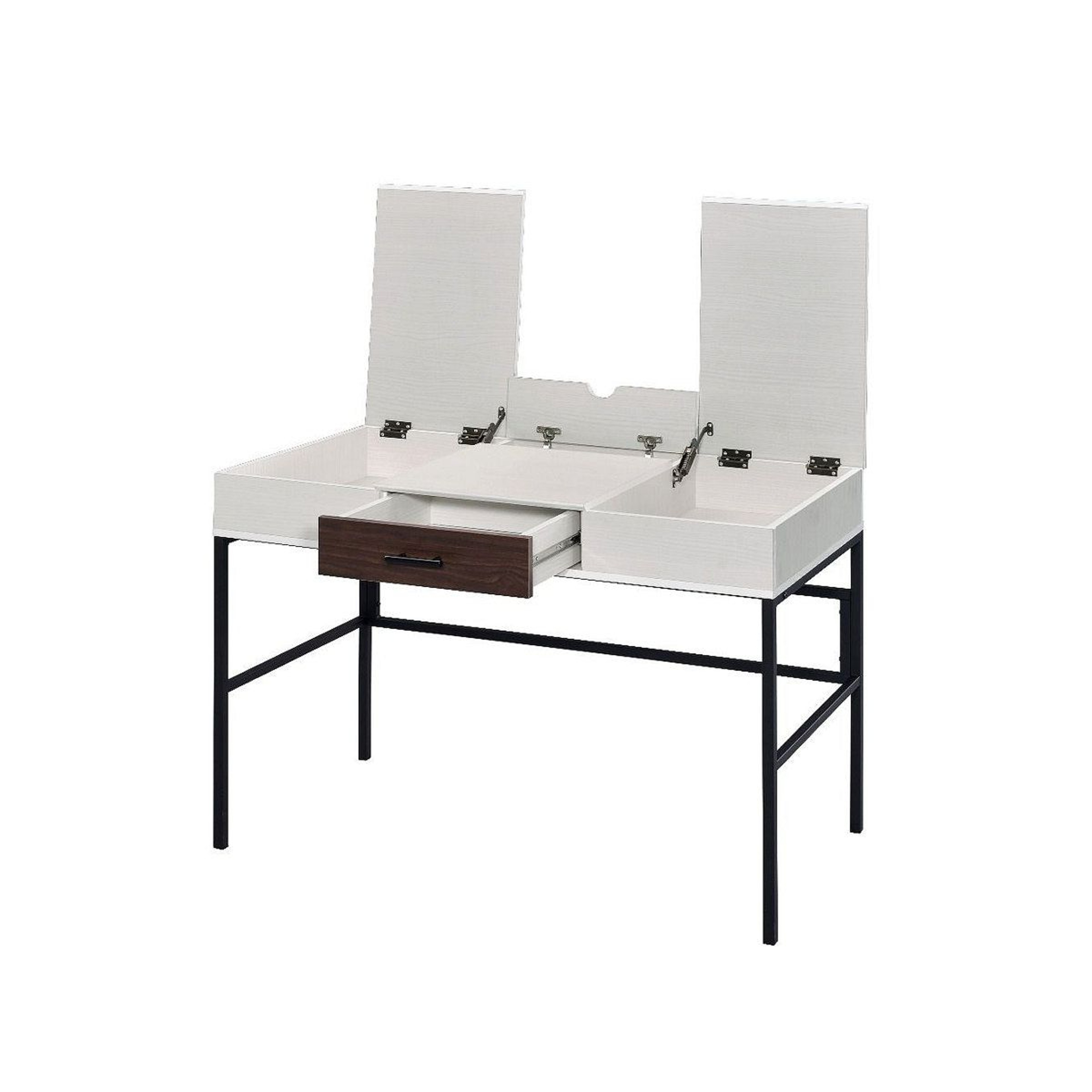Solid Wood Writing Desk With Drawer And Natural Wood Top For Home Office 3