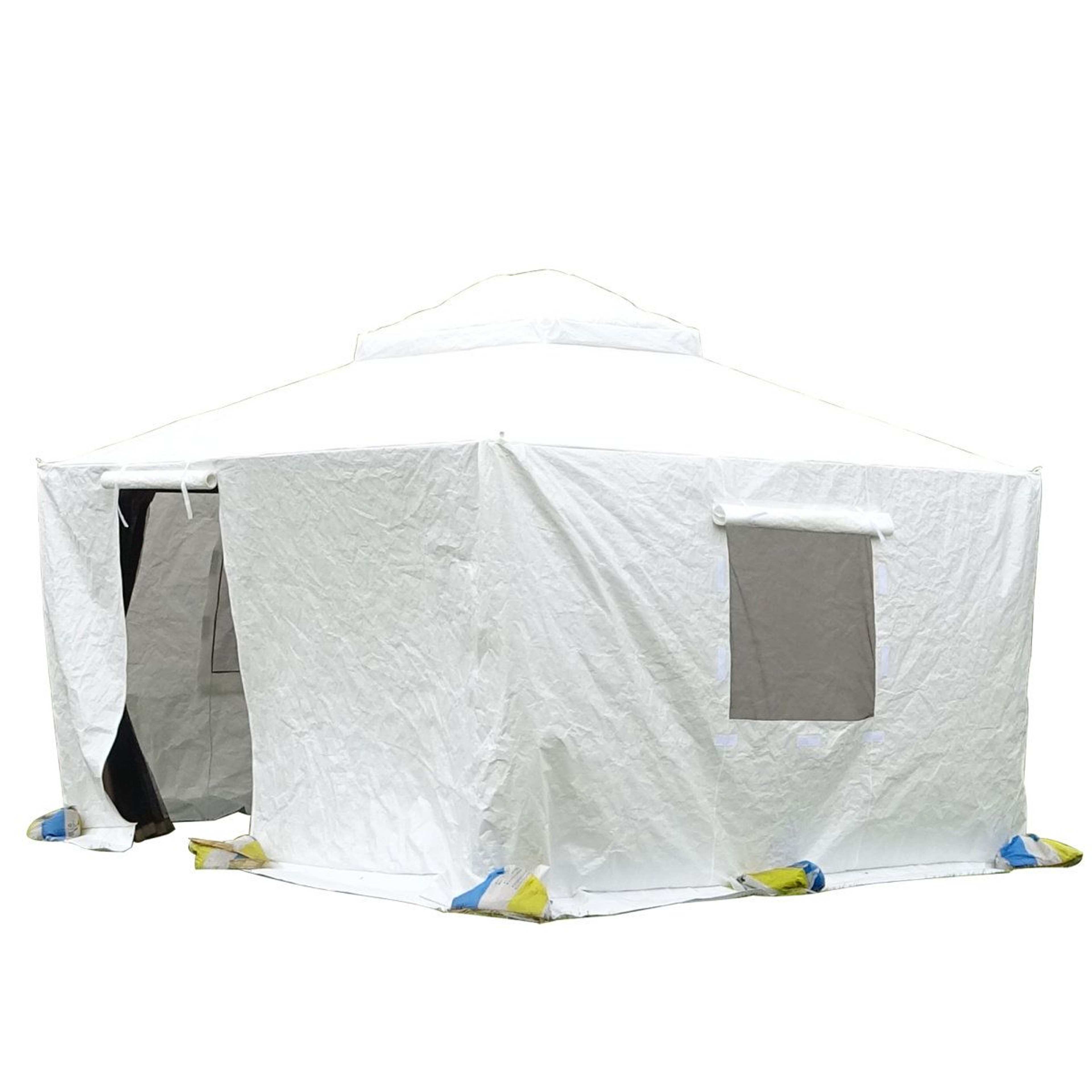 10 X 12 Outdoor Gazebo Cover With Sidewalls And Mesh Windows 7