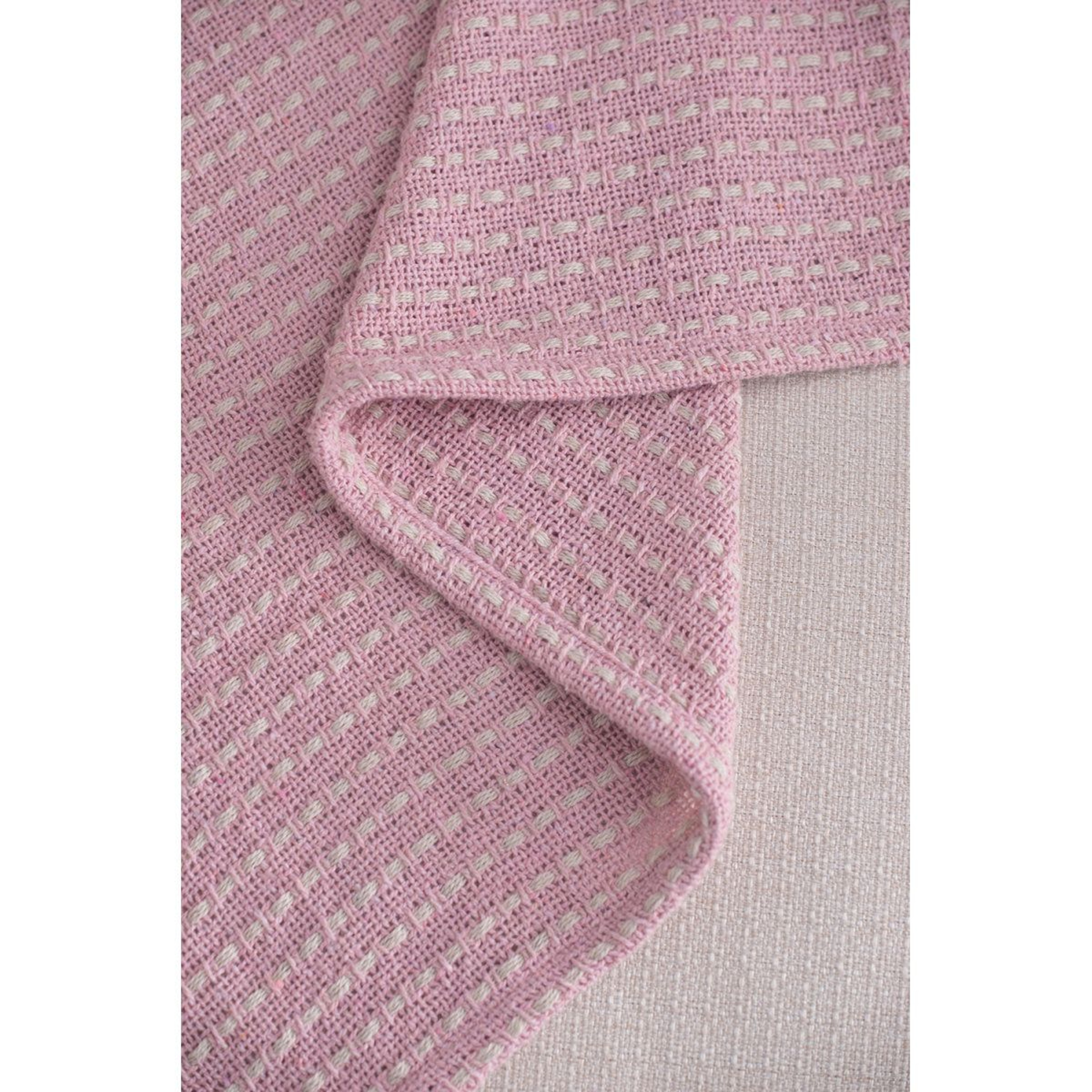 Decorative Pink Cotton Throw Blanket With Tassels 50 X 60 Inches Set Of 2 3