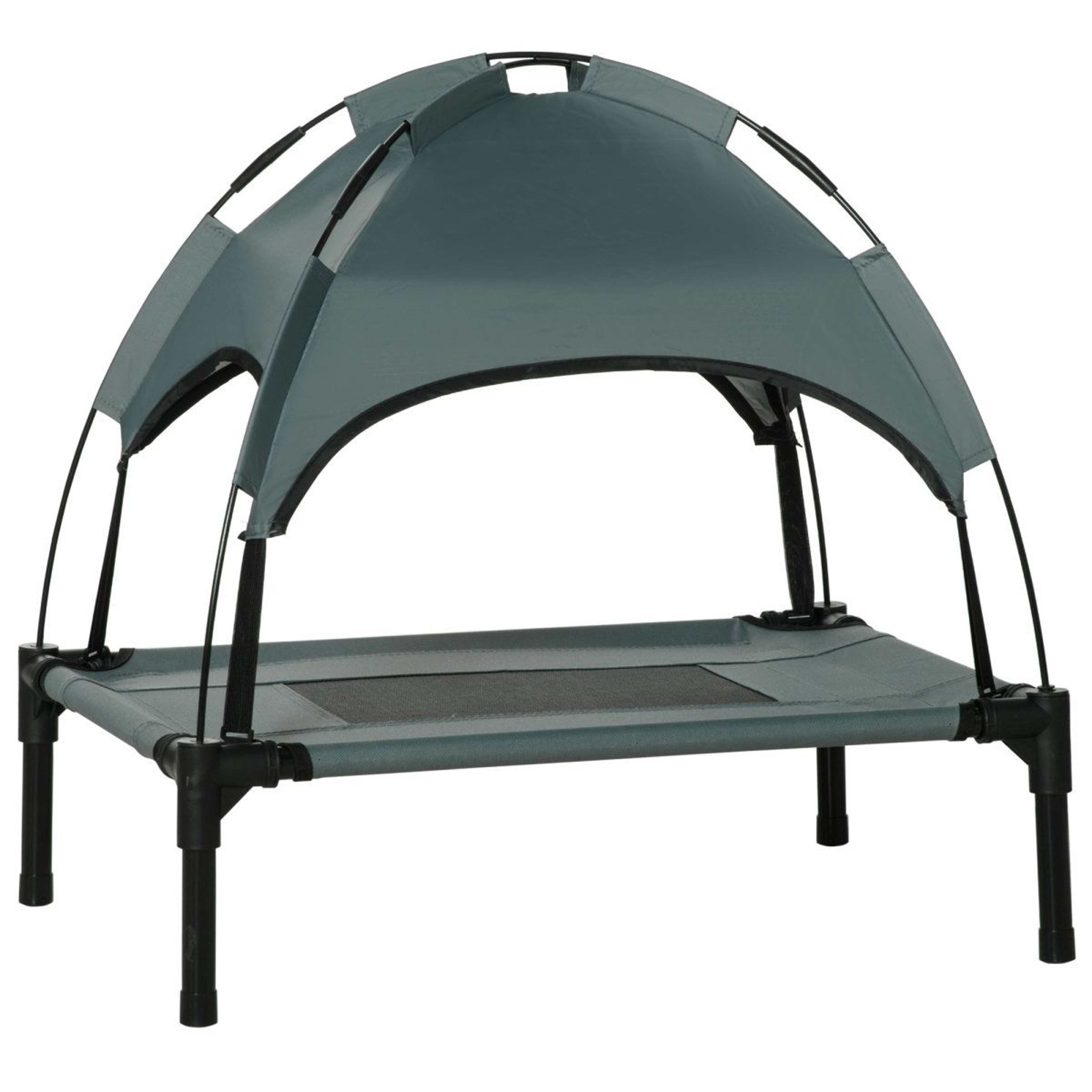 Elevated Dog Cot Bed With UV Protection Canopy And Portable Foldable Frame 0