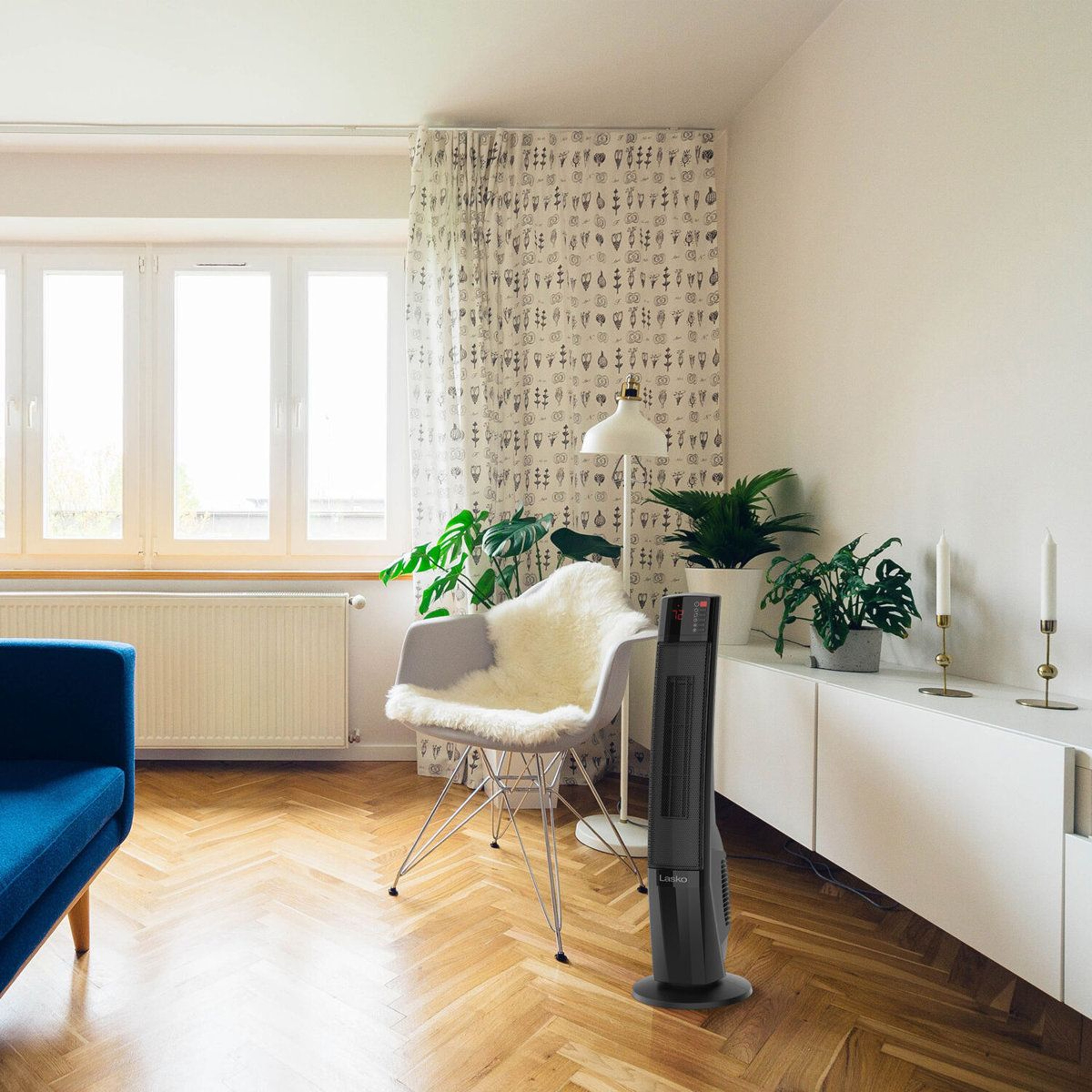 1500W Ceramic Tower Space Heater With Digital Thermostat And Remote Control 12