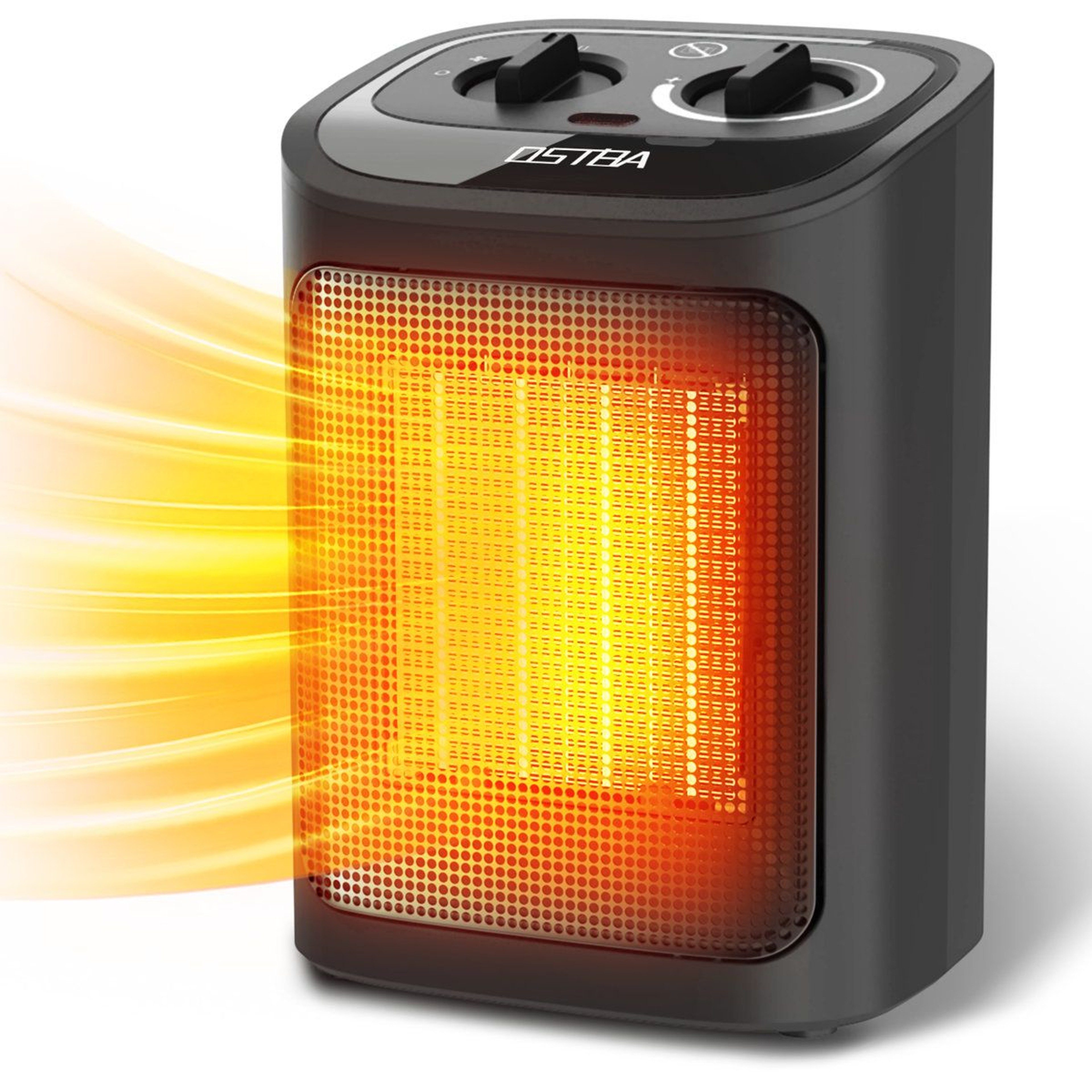 1500W Portable Ceramic Space Heater With Adjustable Thermostat And Rotary Controls 9