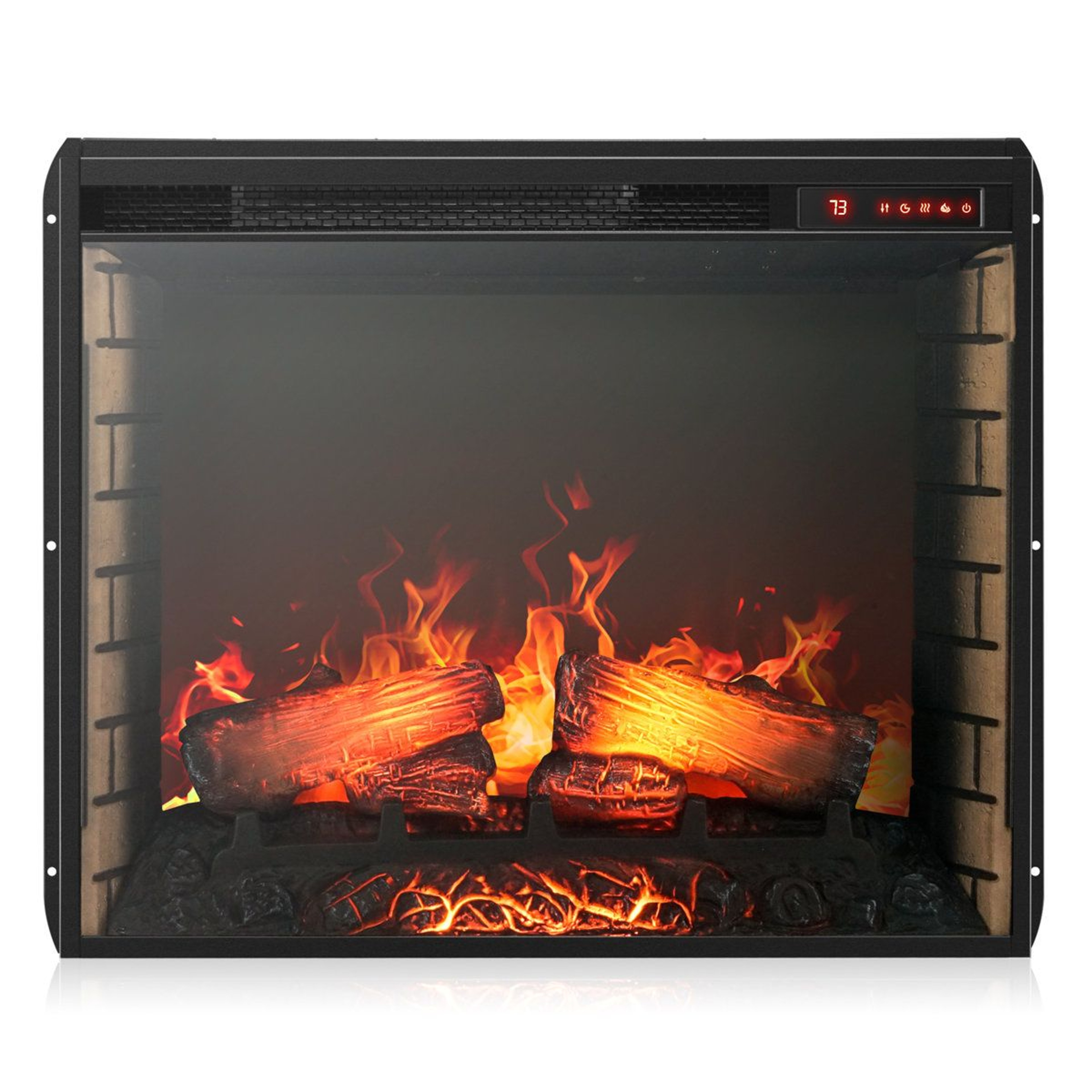 Electric Fireplace Heater With 1500W Heating And Adjustable Timer 0