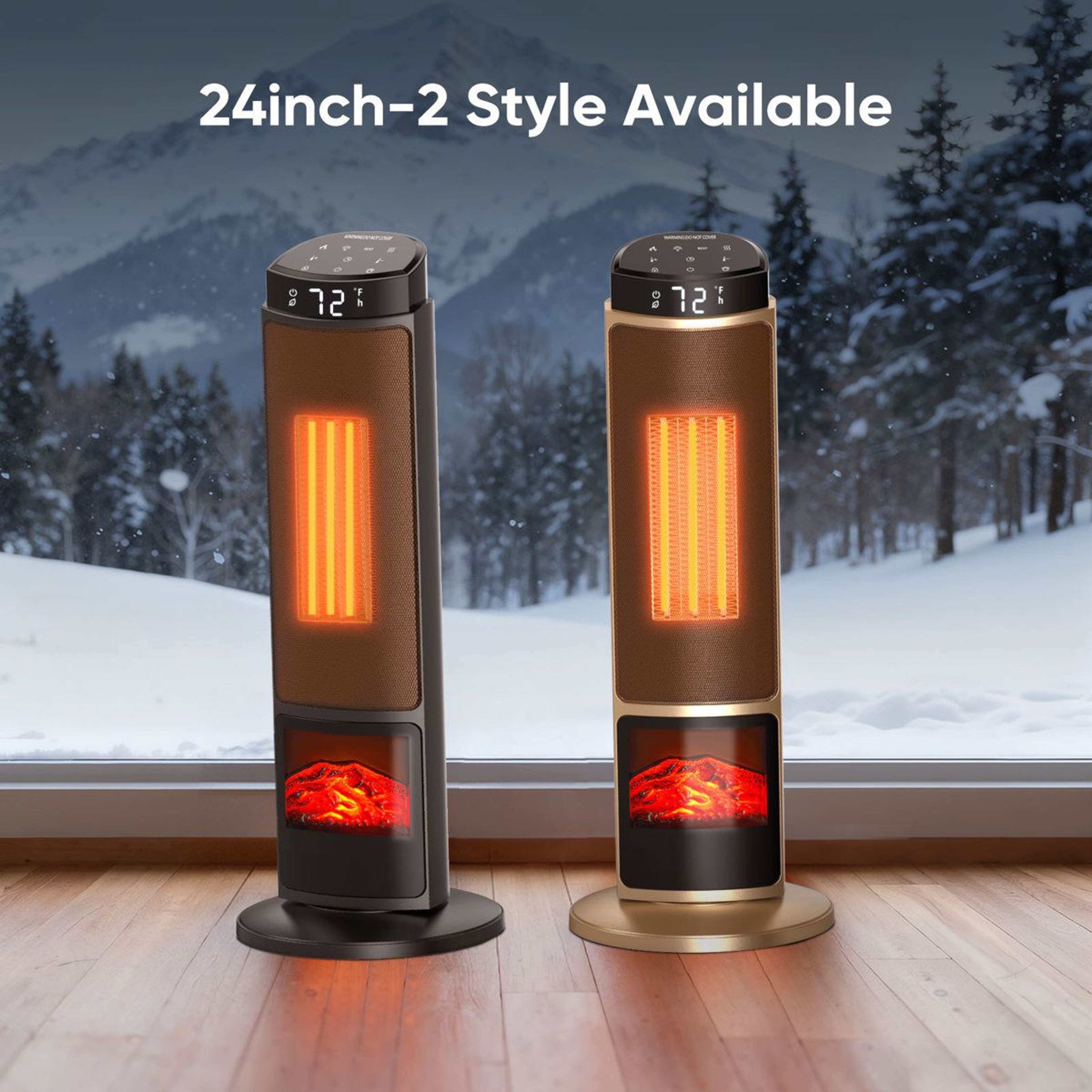 1500W Ceramic Tower Space Heater With Remote Control And 70 Oscillation 10