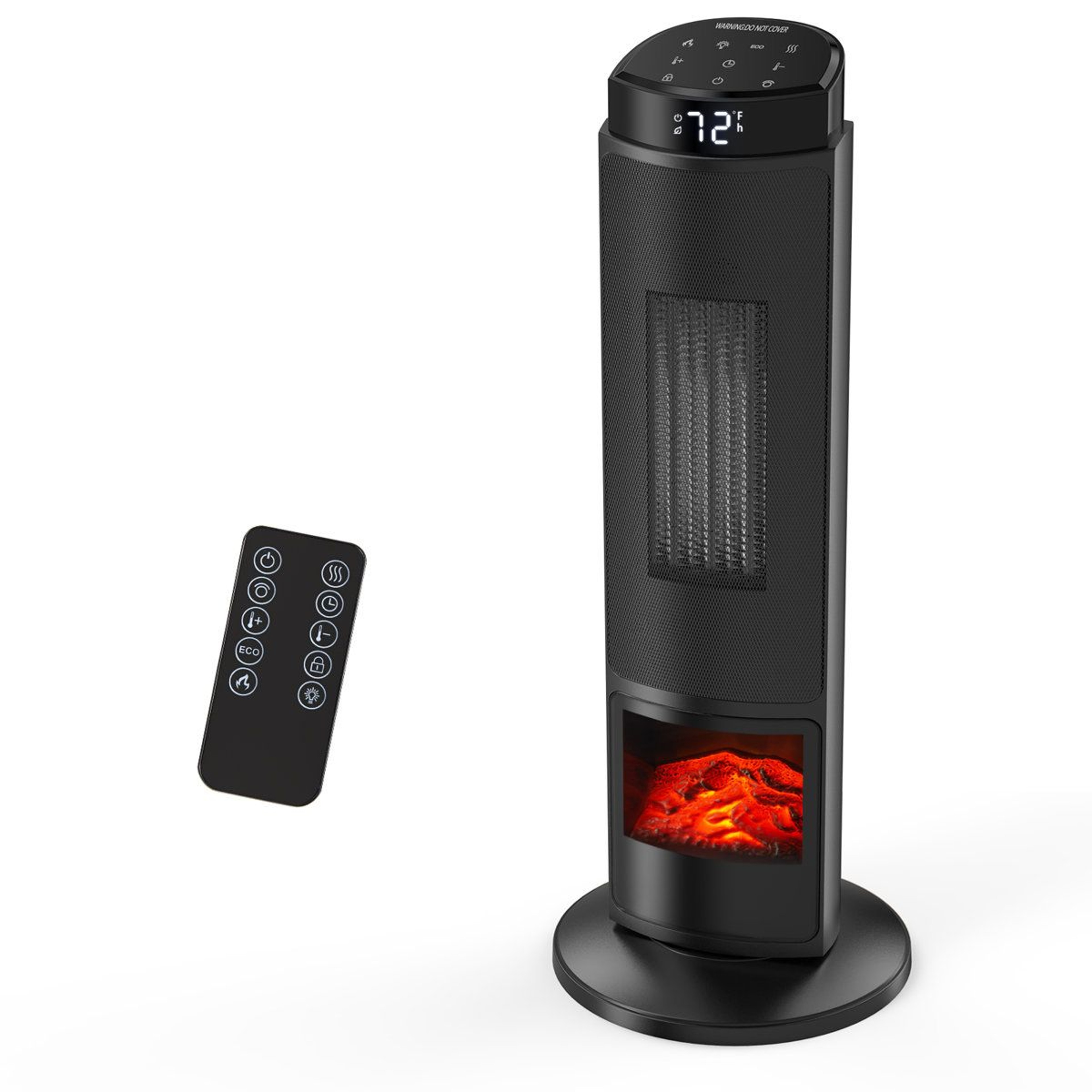 1500W Ceramic Tower Space Heater With Remote Control And 70 Oscillation 1