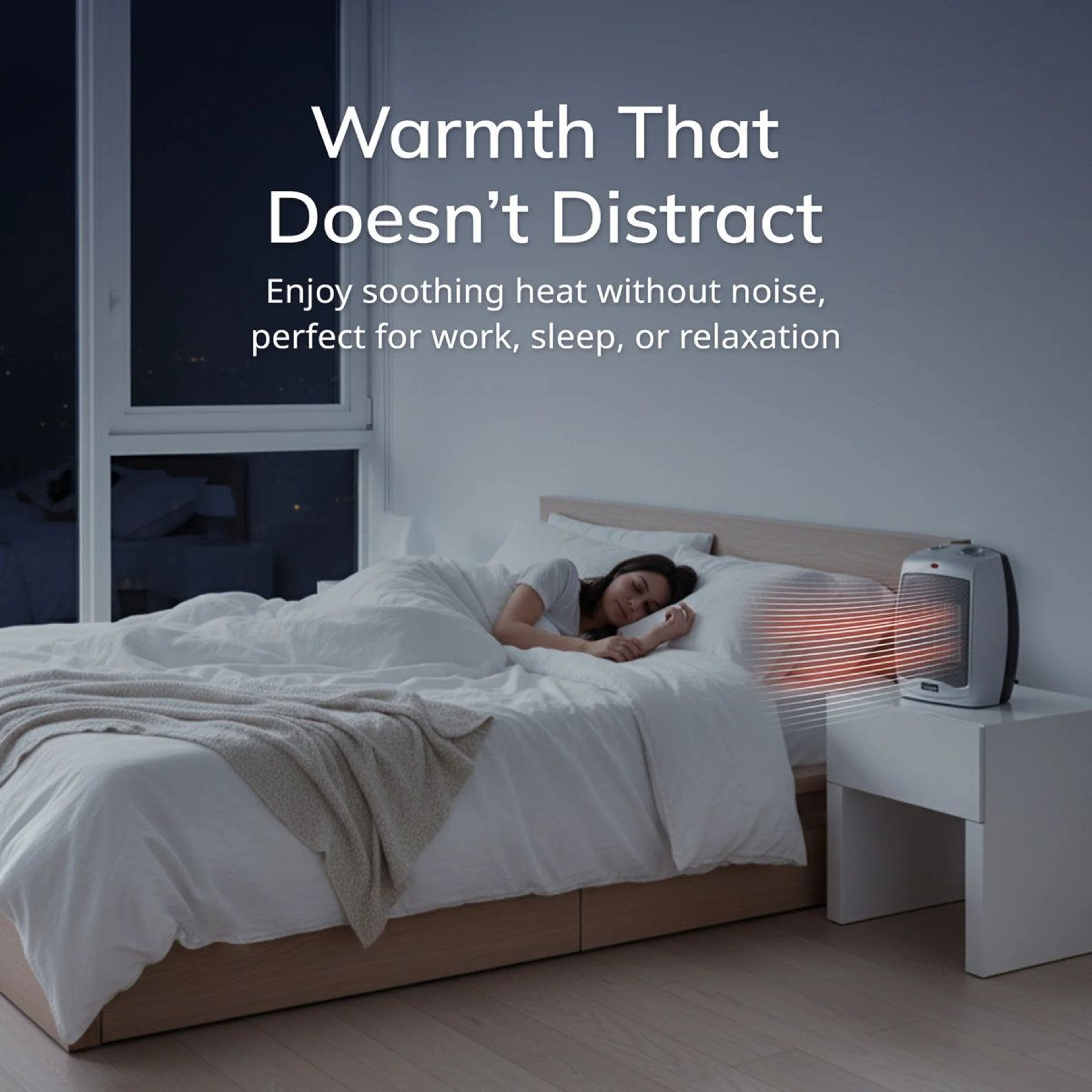 1500W Ceramic Space Heater With Adjustable Thermostat And Overheat Protection 9