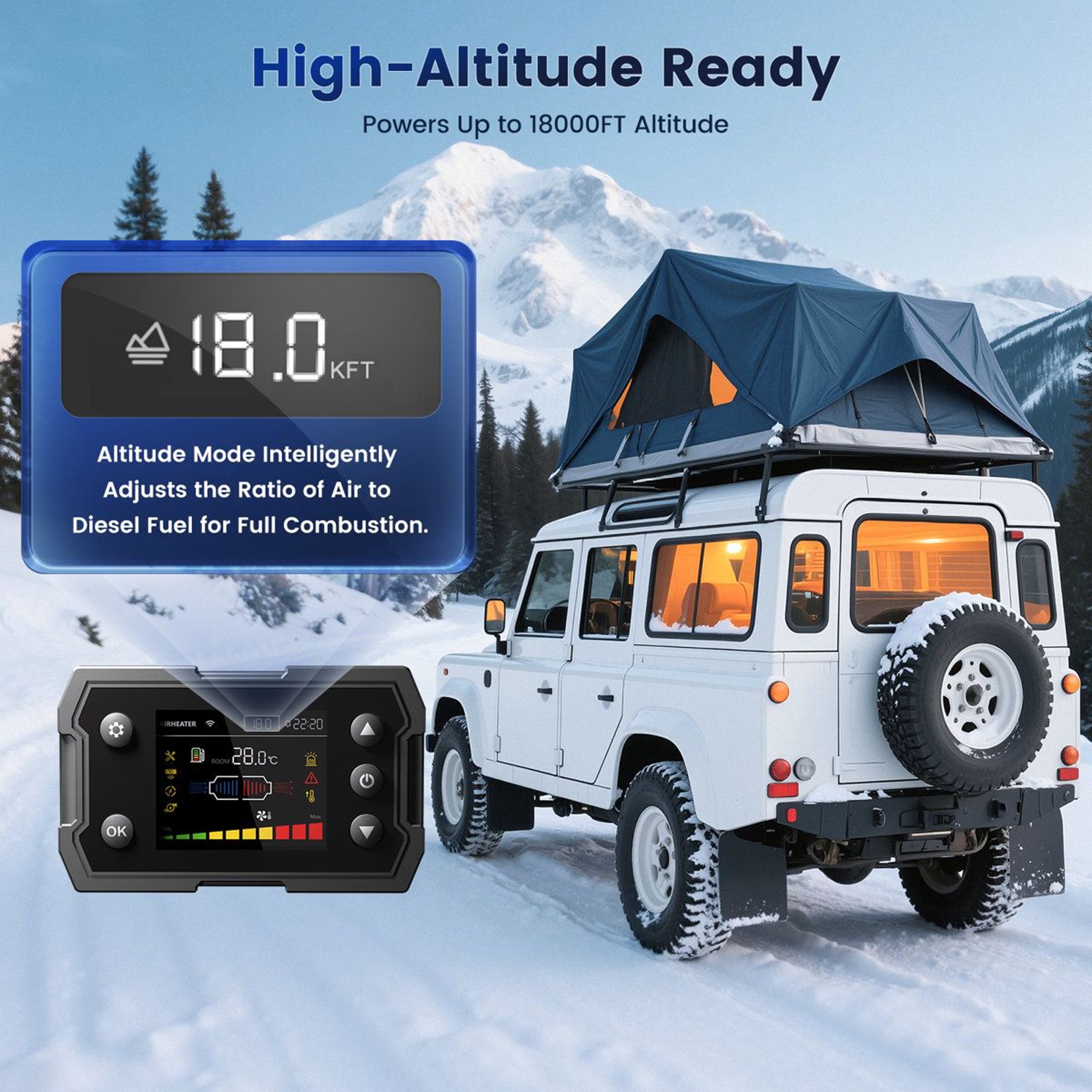 Portable 8KW Diesel Air Heater With 6L Tank And Digital Thermostat 6