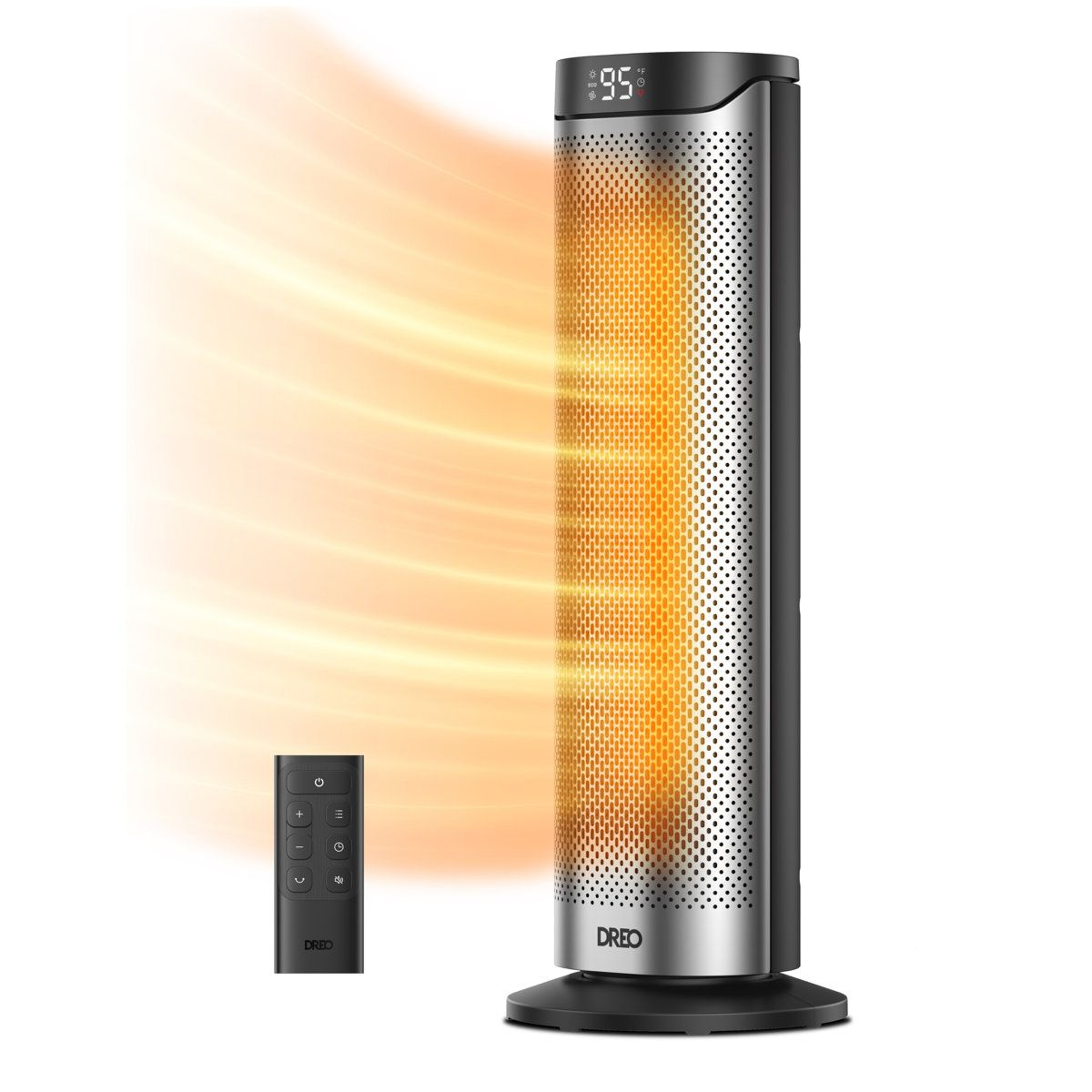 1500W Portable Electric Space Heater With Remote And Adjustable Thermostat 0